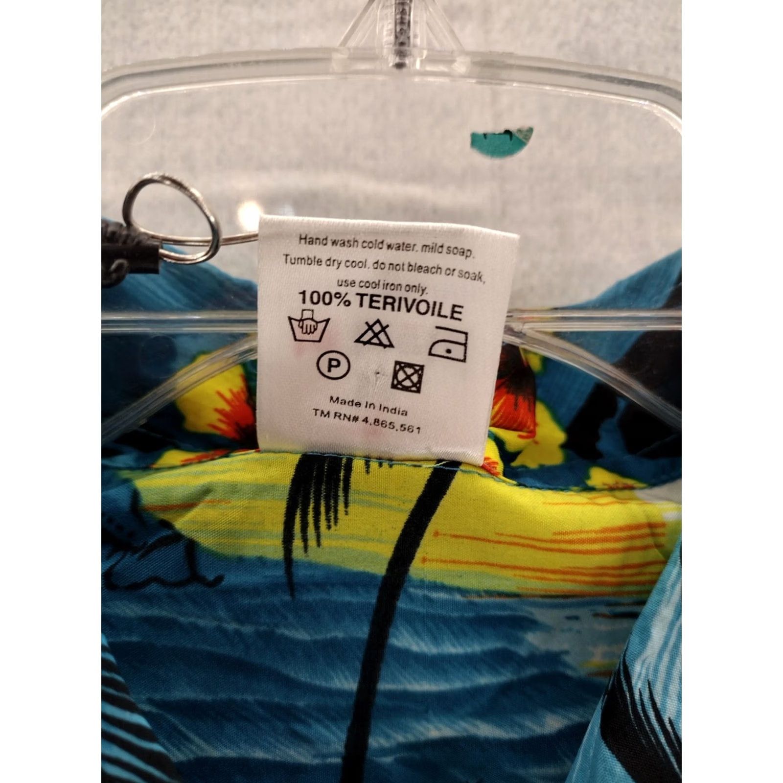 Vintage La Leela Blue Hawaiian Shirt Mens XL Casual Button-Down w/ Palm Trees, Polyester, Short Sleeve, Patterned, 60s-90s Aloha Beach Theme, Regular Fit Size US XL / EU 56 / 4 - 3 Thumbnail