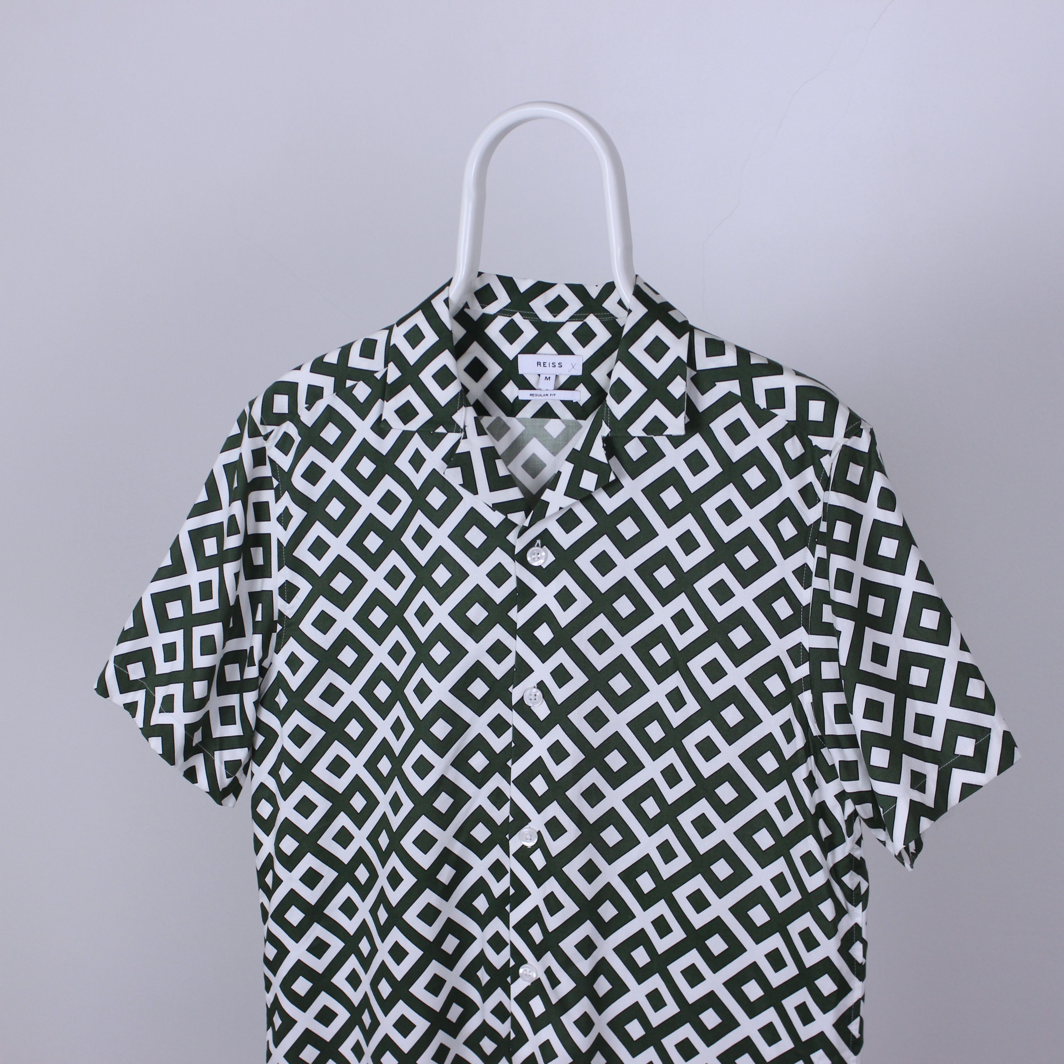 Reiss Reiss shirt Valencia Cuban Collar Geo Print Shirt M Size US M / EU 48-50 / 2 - 1 Thumbnail
