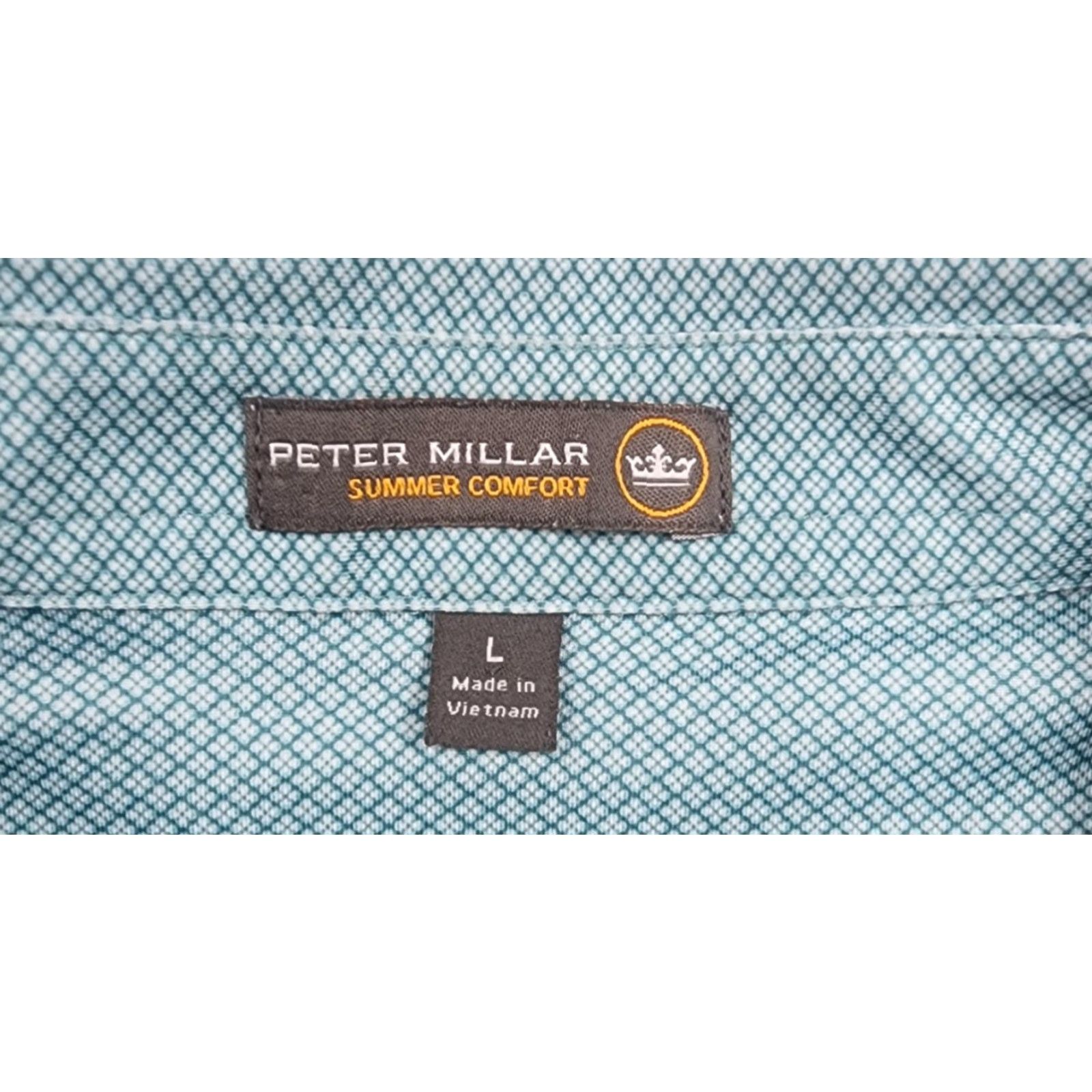 Peter Millar Peter Millar Polo Shirt Mens L Summer Comfort Golf Blue Geometric Logo Stretch Classic Preppy Size US L / EU 52-54 / 3 - 6 Thumbnail
