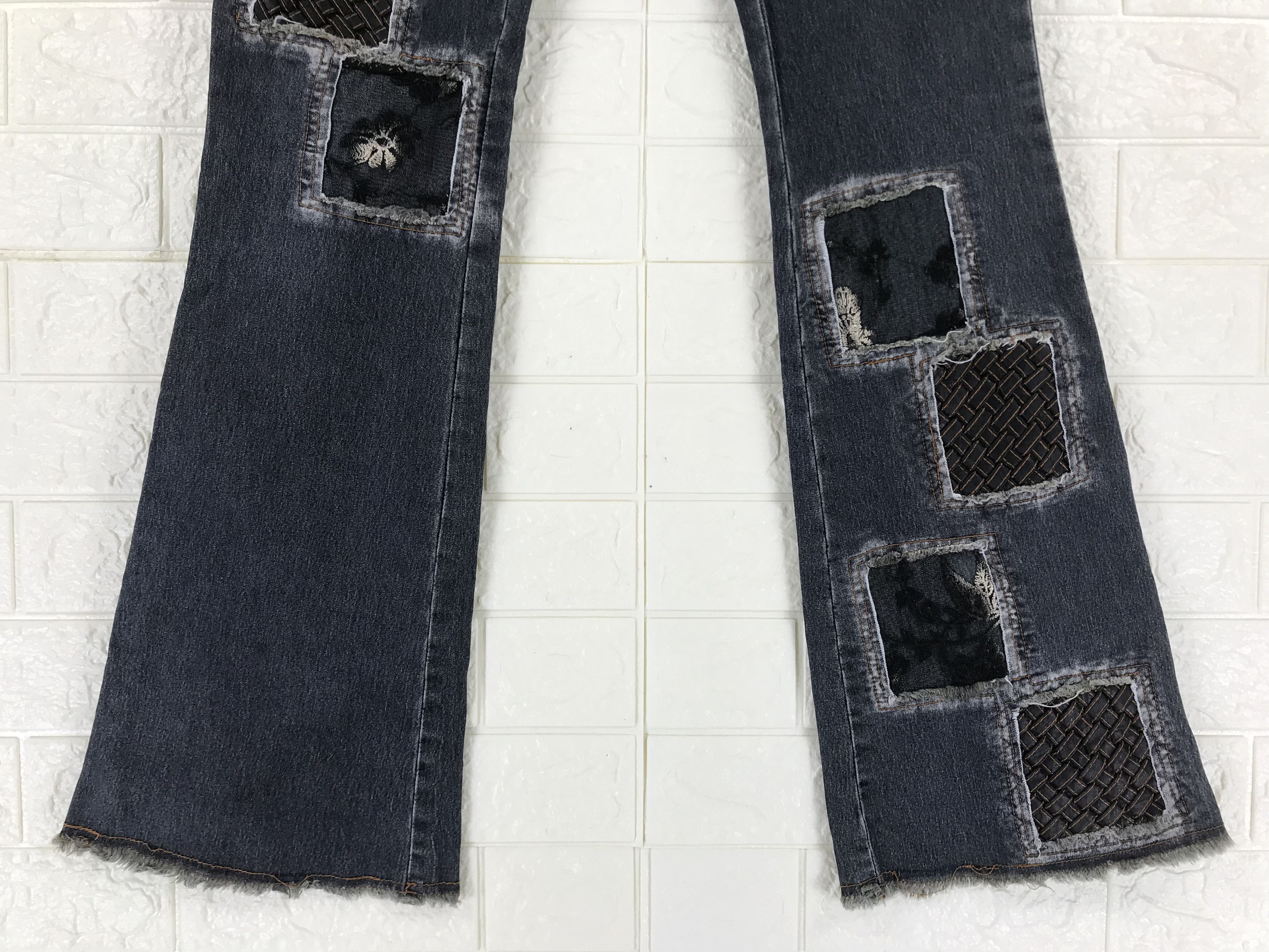 If Six Was Nine Vintage Japanese Patchwork Design Jeans Size 29" - 4 Thumbnail