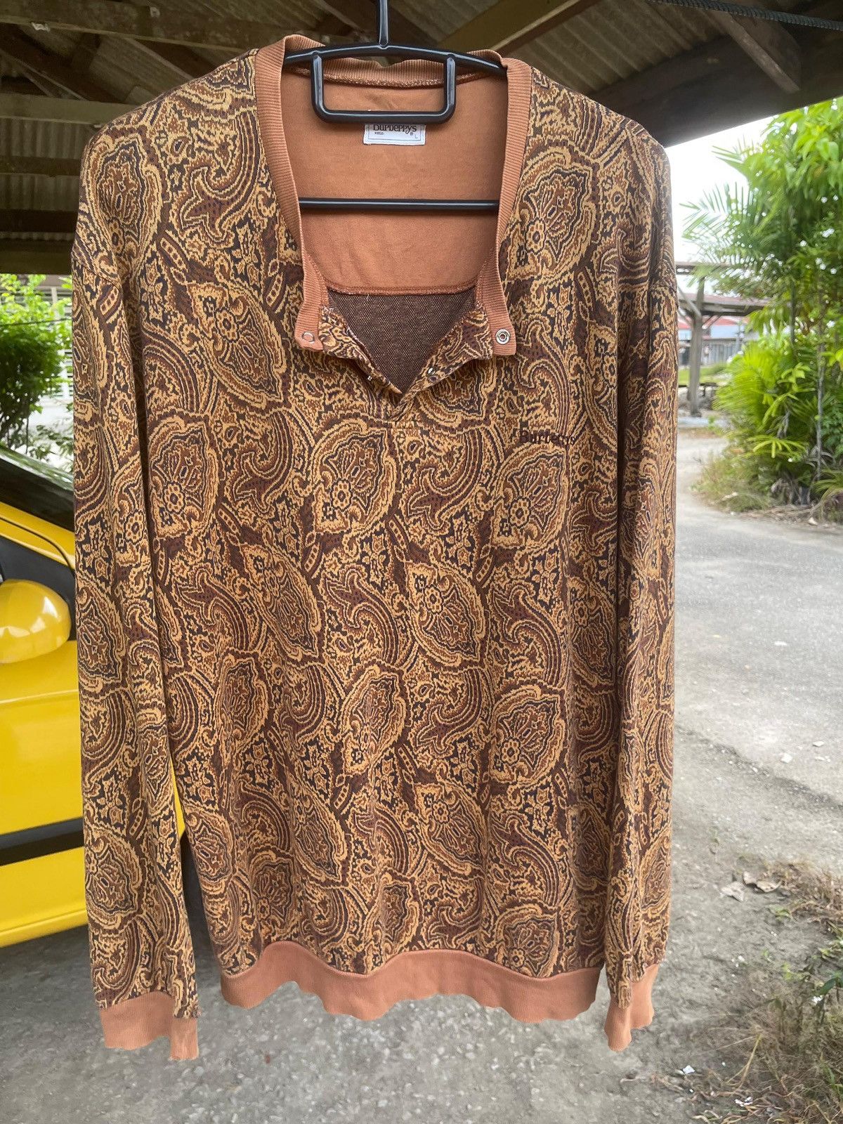 Burberry Vintage 90s Burberrys Art Motive Paisley Sweatshirt Size US L / EU 52-54 / 3 - 4 Thumbnail