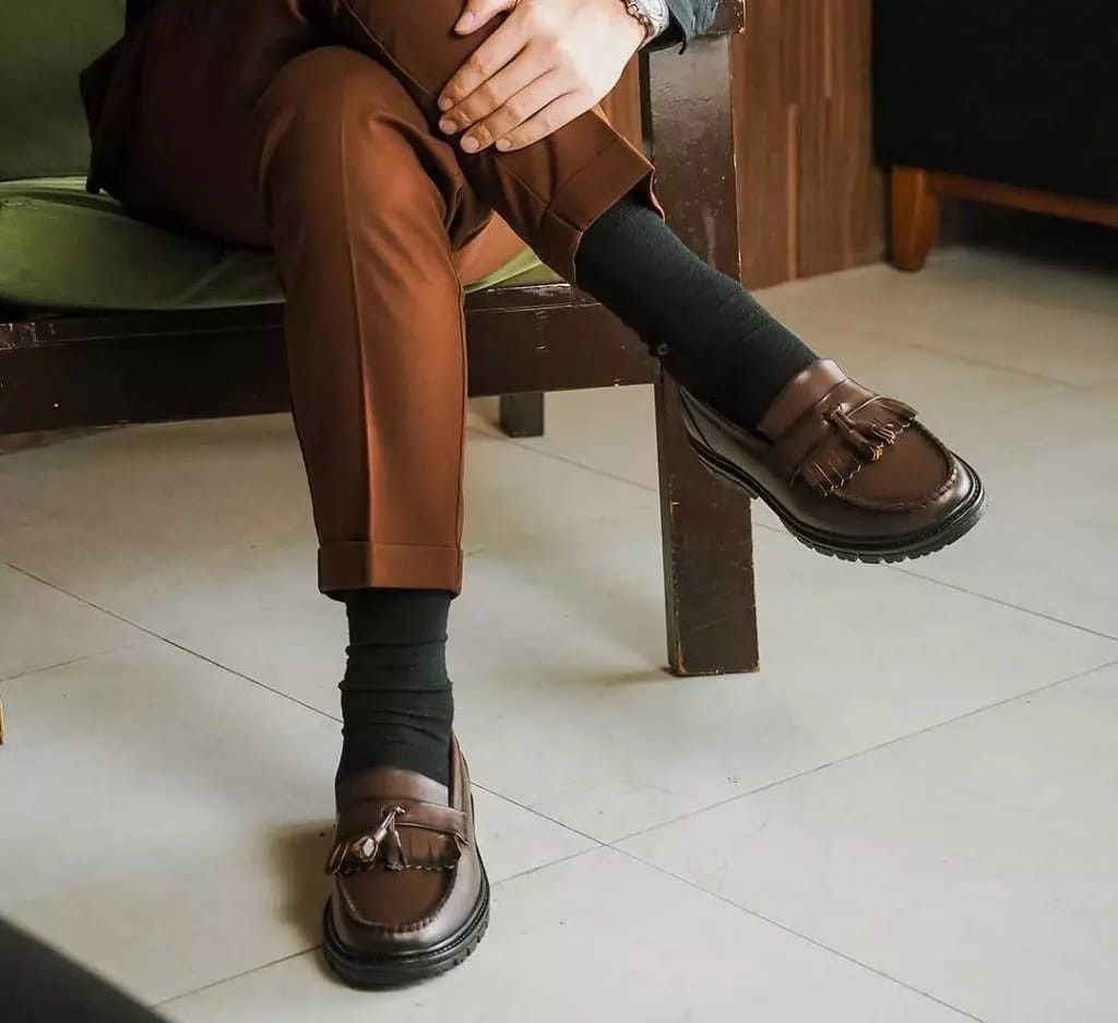 Designer × Ivy Crew × Simple Shoes Windsor Brown Chunky Leather Loafer Size US 10 / EU 43 - 7 Thumbnail
