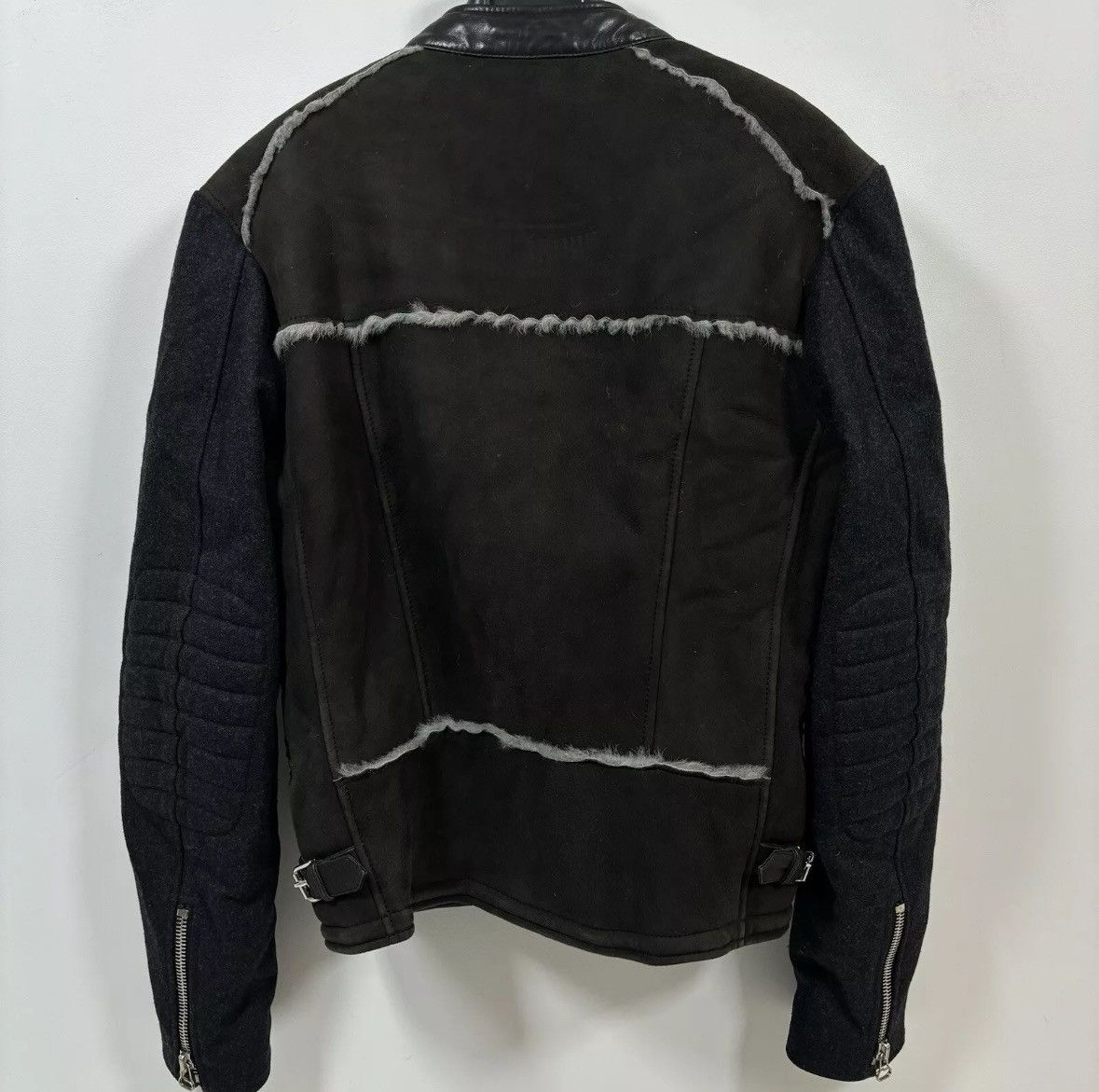 Lanvin Lanvin Lambskin Shearling Leather Jacket Anthracite Size 46 Size US S / EU 44-46 / 1 - 2 Thumbnail