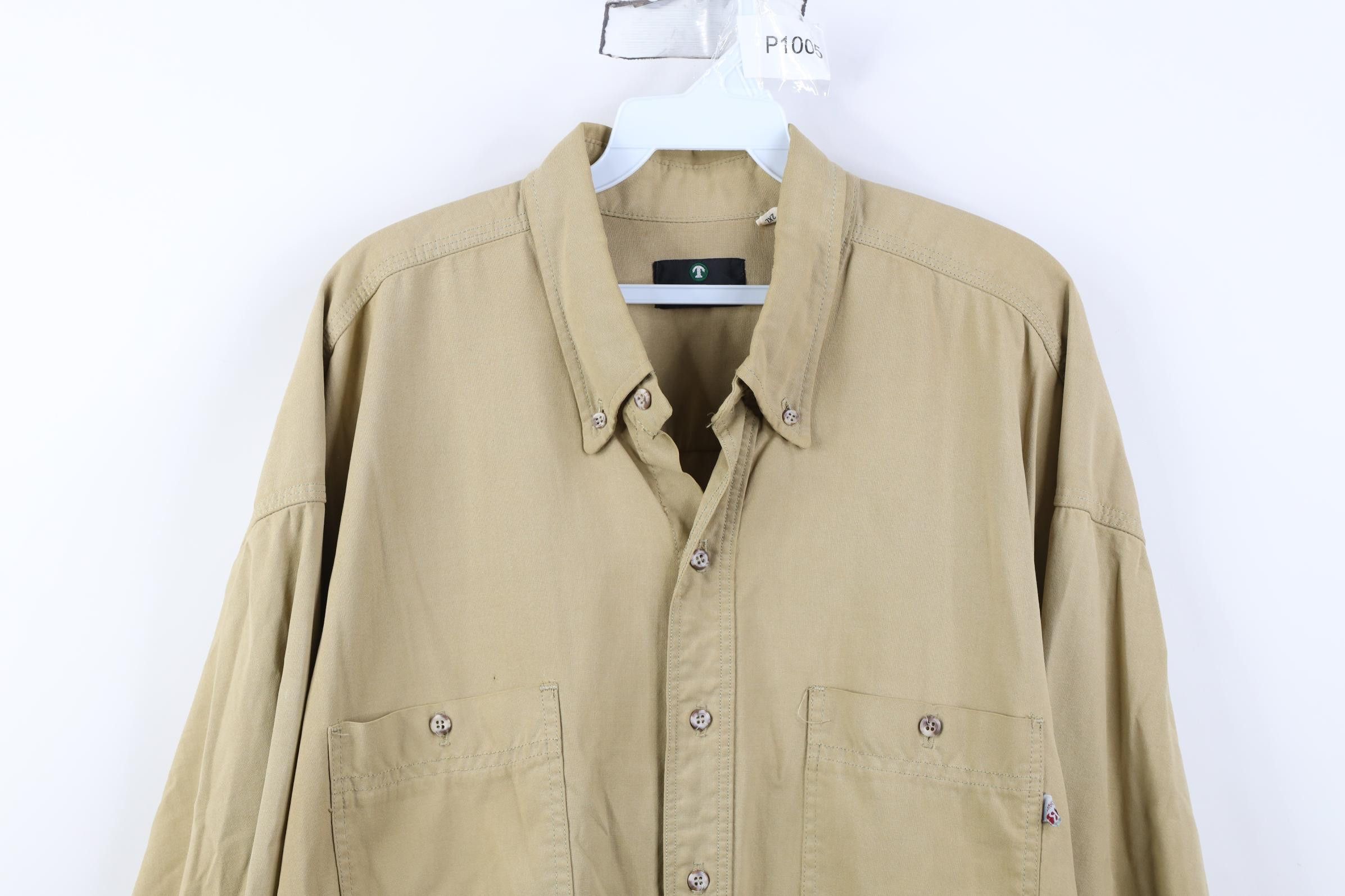 Vintage Vintage 90s Tyndale FR Fire Flame Resistant Button Shirt Size US XXL / EU 58 / 5 - 2 Thumbnail