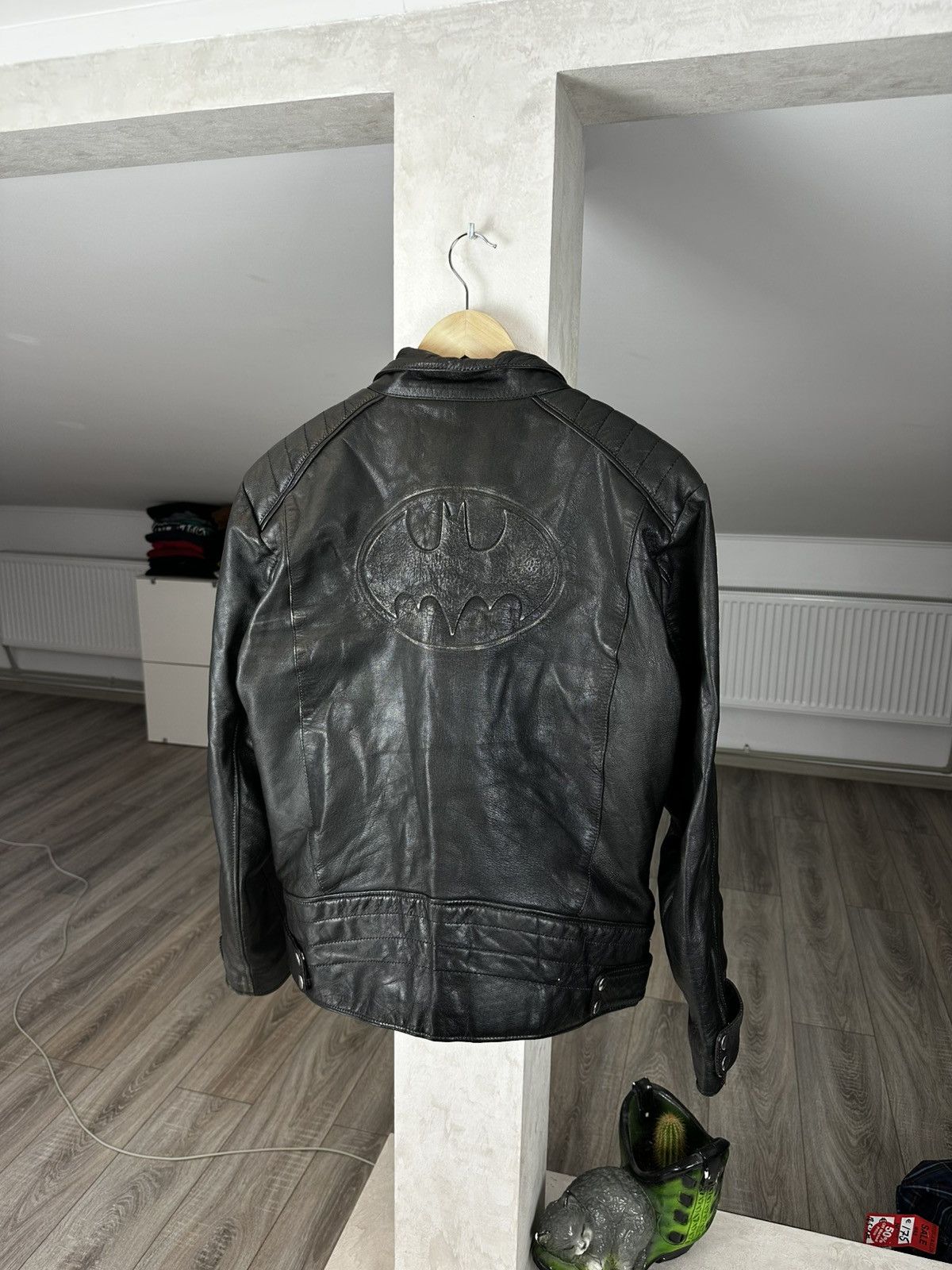 Schott Rare Vintage Batman Leather Bomber Jacket Size US M / EU 48-50 / 2 - 2 Thumbnail