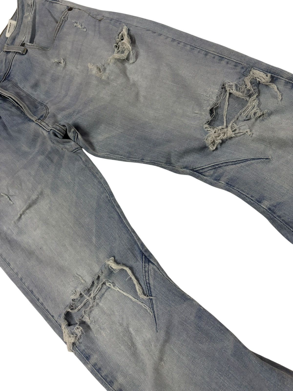 G-Star Vintage G-Star Raw Light Wash Distressed Curved Jeans Size US 34 / EU 50 - 3 Thumbnail