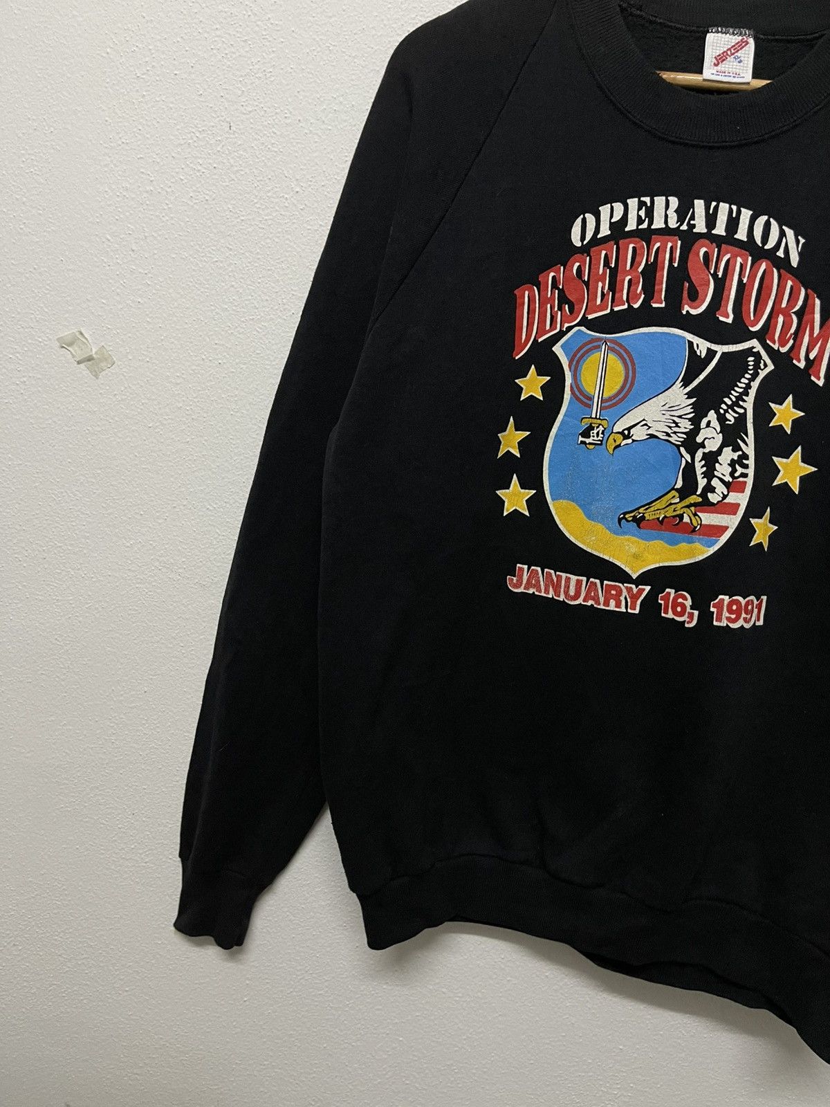 Vintage 90s OPERATION DESSERT STORM US MILITARY SWEATSHIRT SUNFADED Size US XL / EU 56 / 4 - 4 Thumbnail