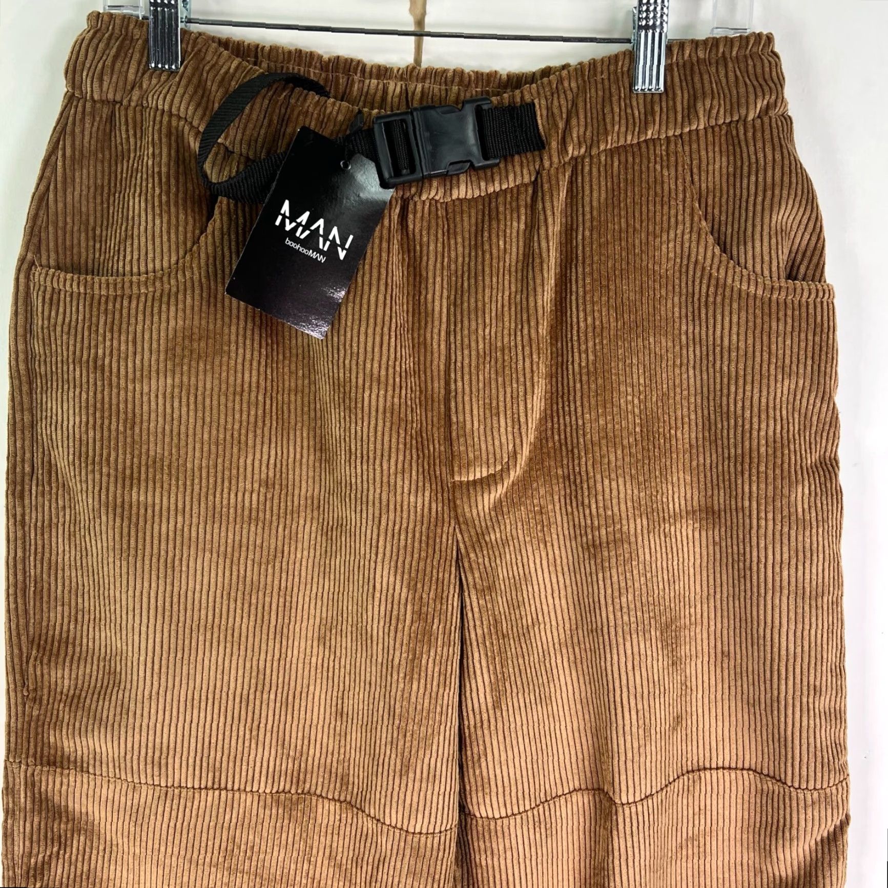 Boohoo Boohoo Man Baggy Corduroy Pants Size Marked 34 Tan 30 x 32 Buckle Waistband Size US 30 / EU 46 - 2 Thumbnail