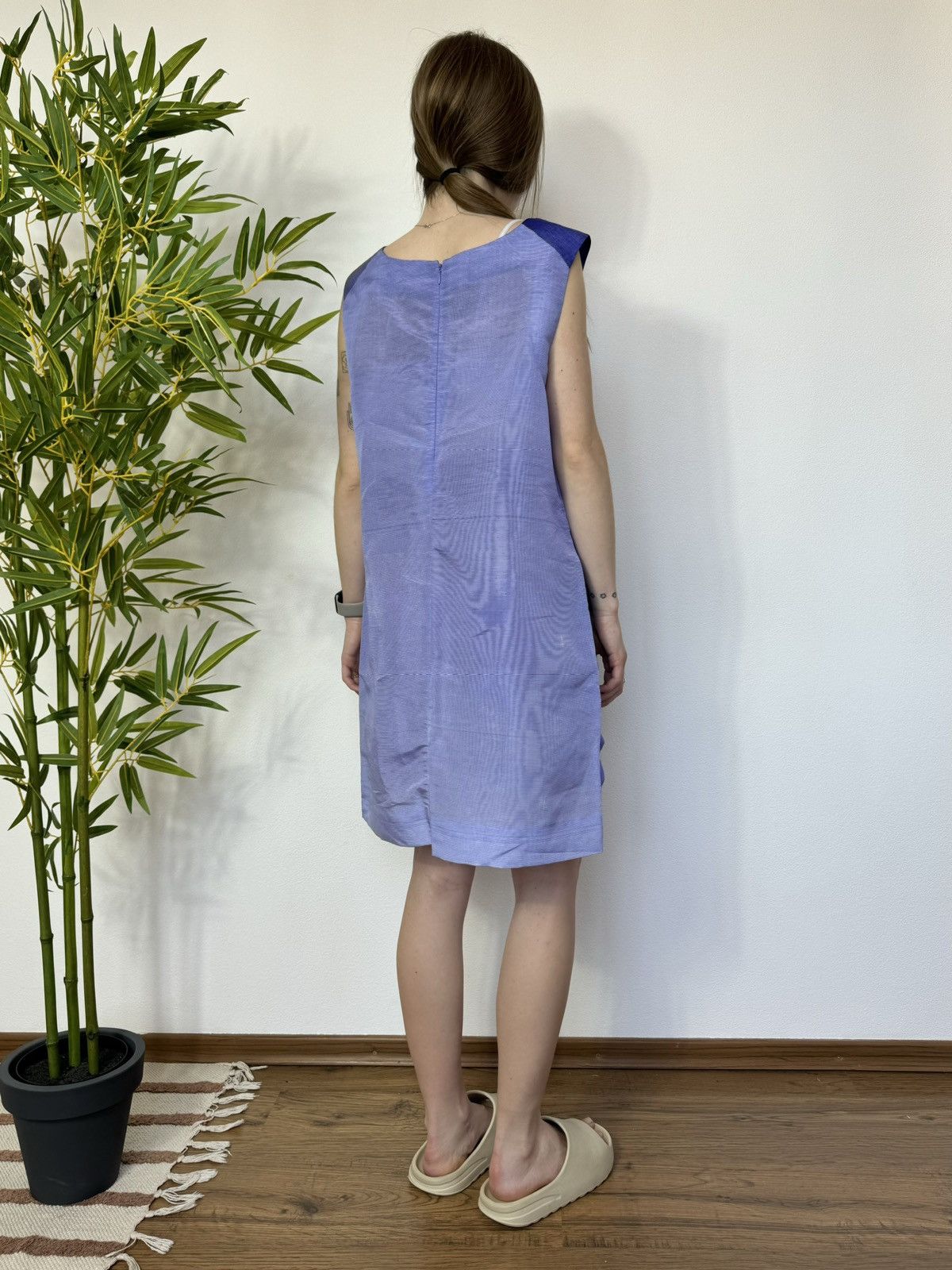 Marni VINTAGE MARNI BLUE NYLON/SILK DRESS Size M / US 6-8 / IT 42-44 - 8 Thumbnail