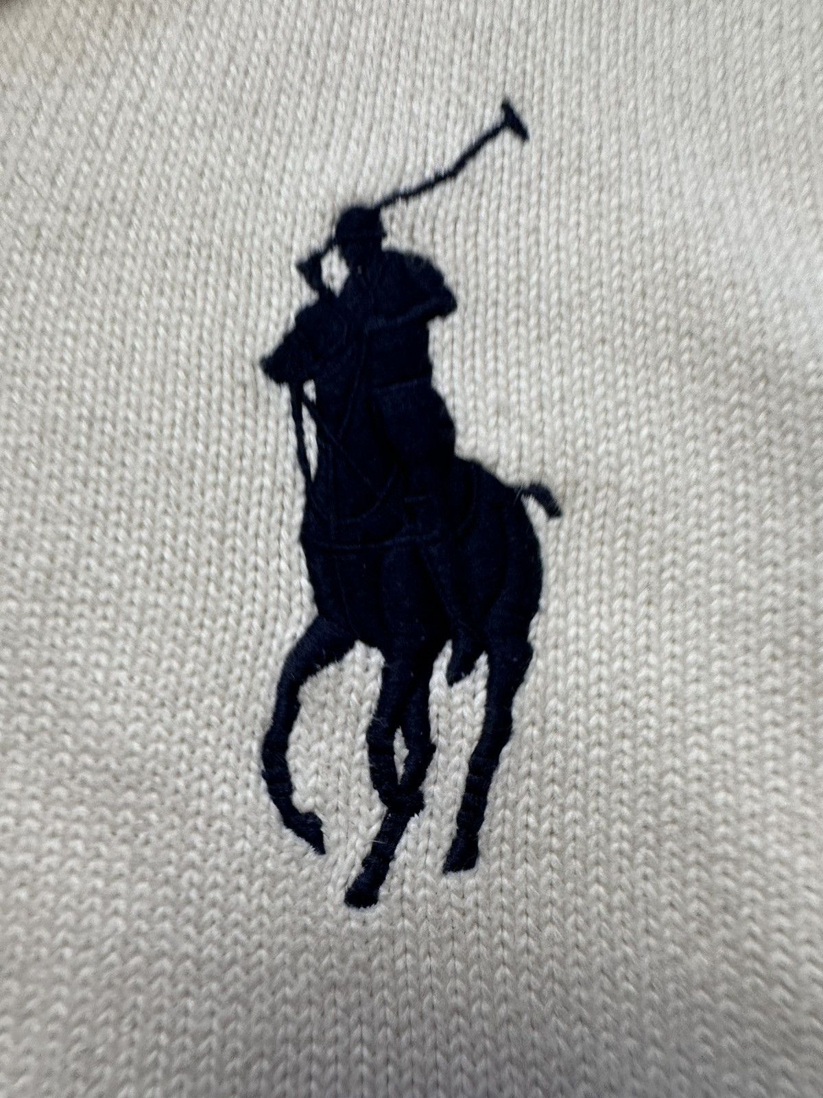 Polo Ralph Lauren × Vintage Vintage polo Ralph Lauren Knitted zip jacket logo rare Size US S / EU 44-46 / 1 - 6 Thumbnail