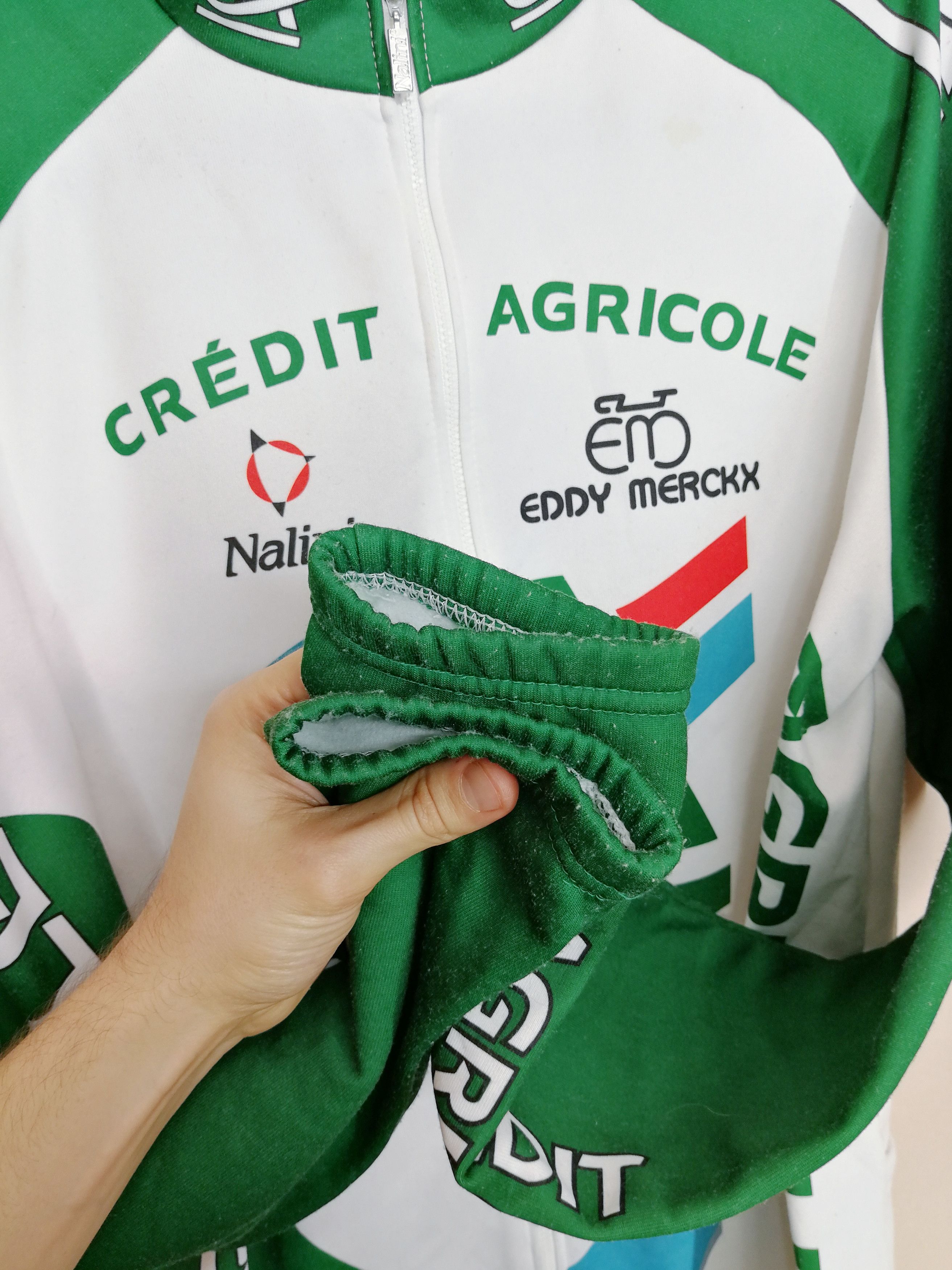 Vintage Vintage Nalini Cycling Jersey Eddy Merckx Credit Agricole LS Size US XL / EU 56 / 4 - 9 Thumbnail