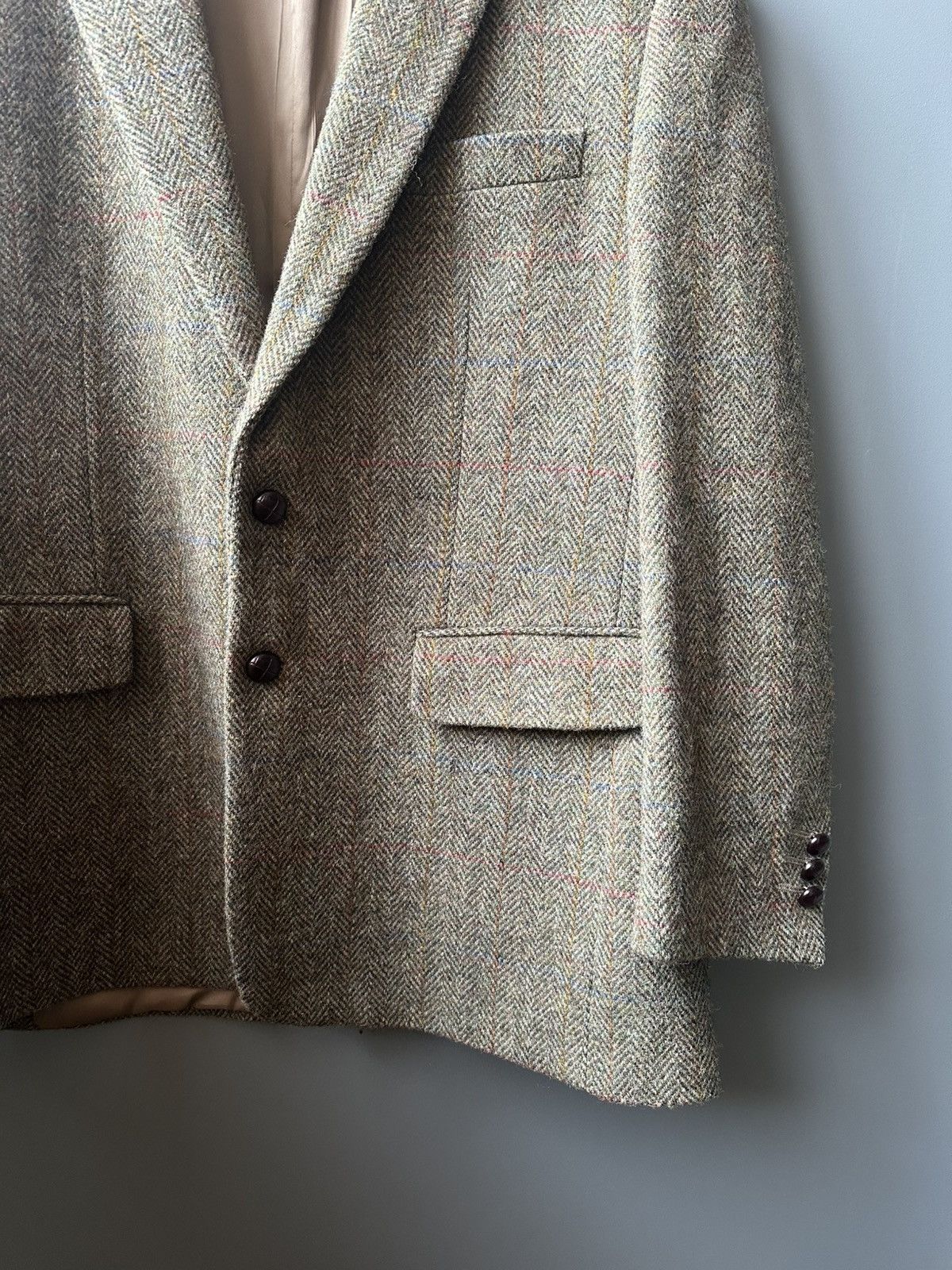 Harris Tweed Harris Tweed Wool Herringbone Blazer Size 54L - 3 Thumbnail