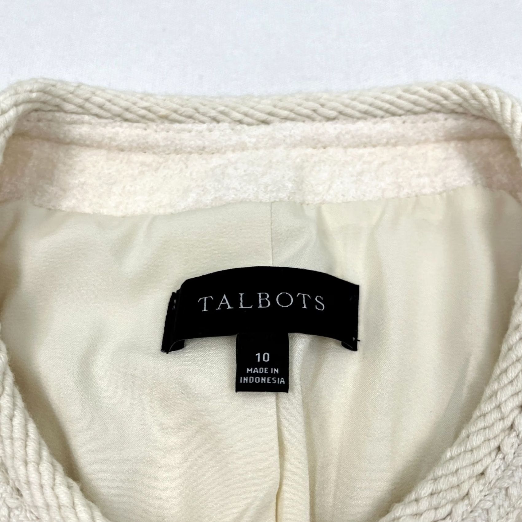 Talbots Talbots Blazer Jacket Womens Size 10 Ivory White Wool Gold Buttons Career Church Websites: N/A Size L / US 10 / IT 46 - 2 Thumbnail