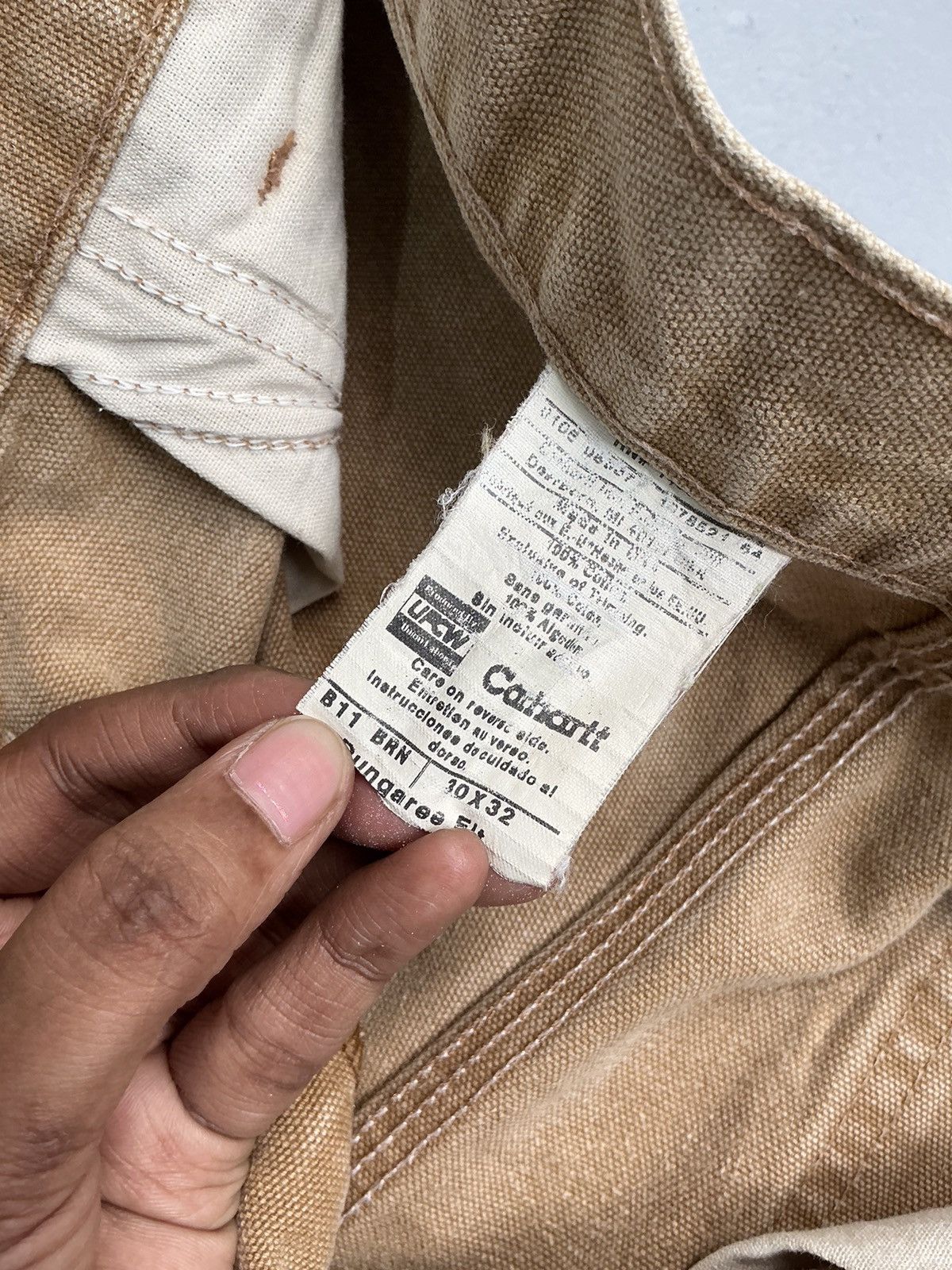 Carhartt Vintage Carhartt B11 BRN carpenter workwear denim Size US 32 / EU 48 - 8 Thumbnail