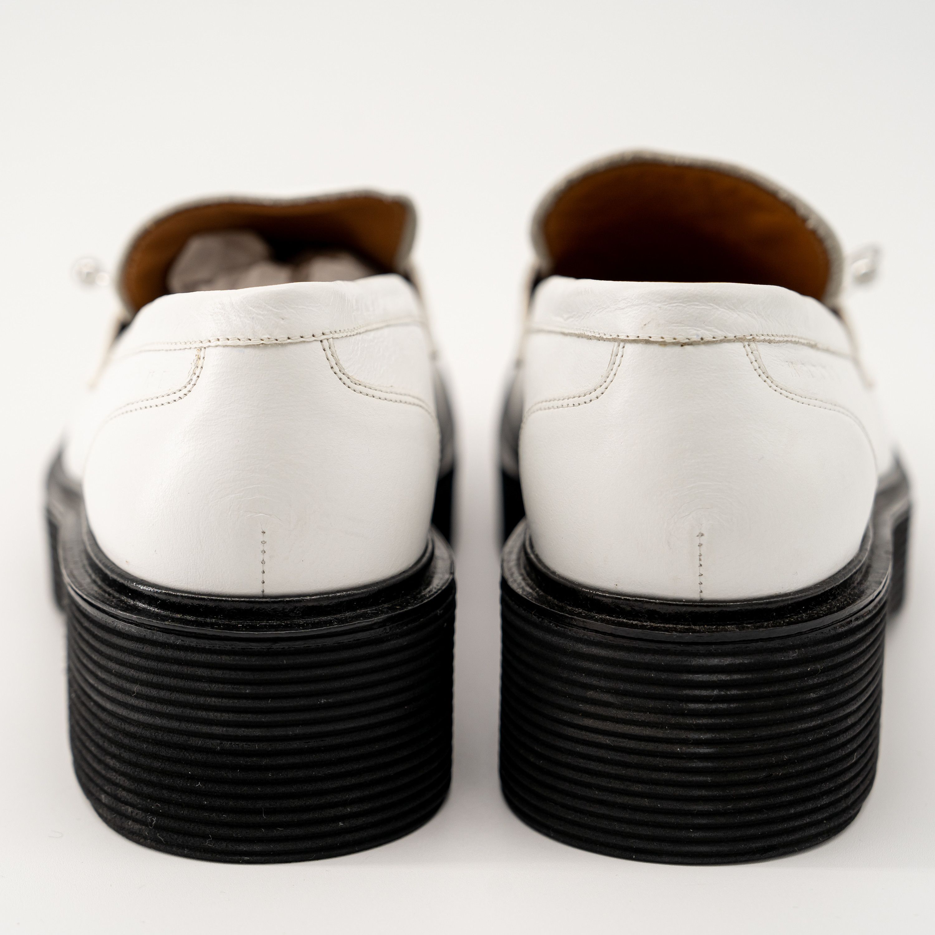 Marni 40 10 US Marni Loafers White Penny Platform Chunky Pierced Size US 10 / IT 40 - 4 Thumbnail