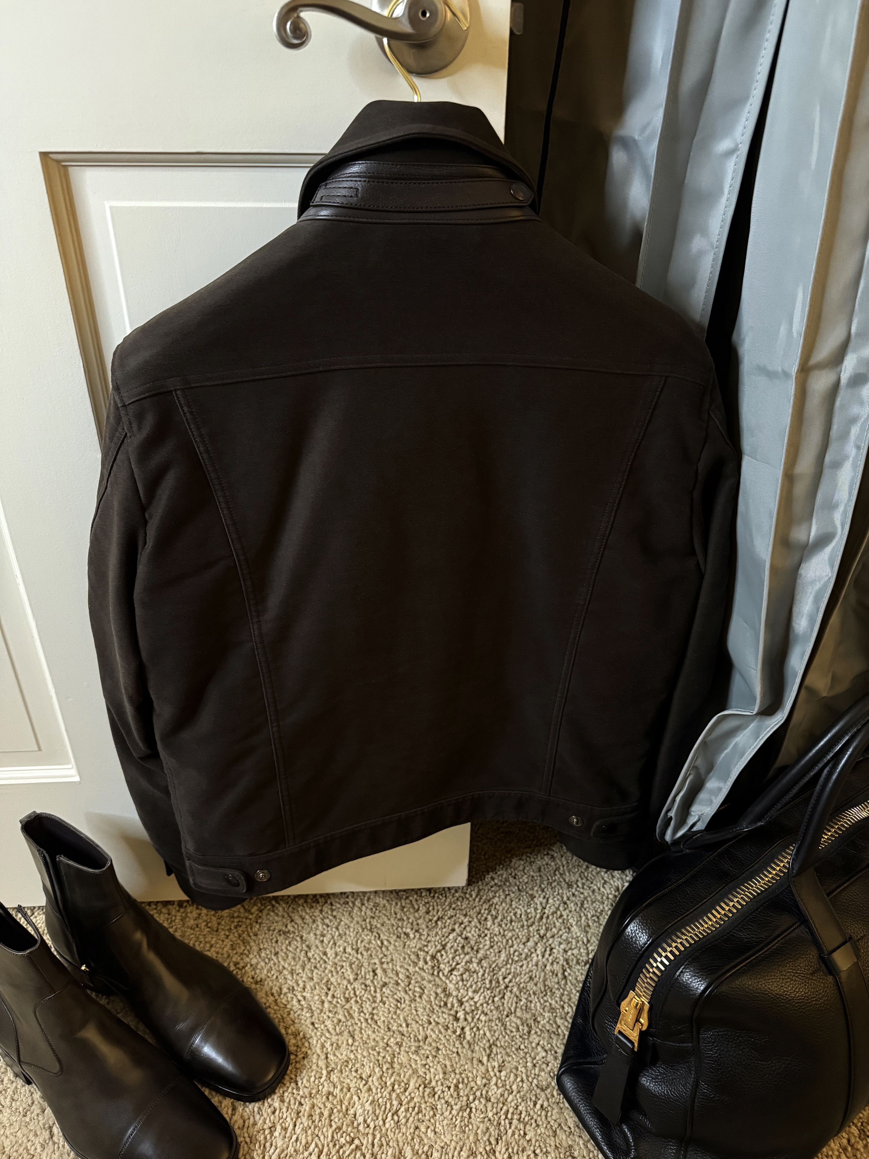 Tom Ford Best Dressed Very Rare $4,100 w/tax Moleskin Leather Jacket Size US M / EU 48-50 / 2 - 13 Thumbnail