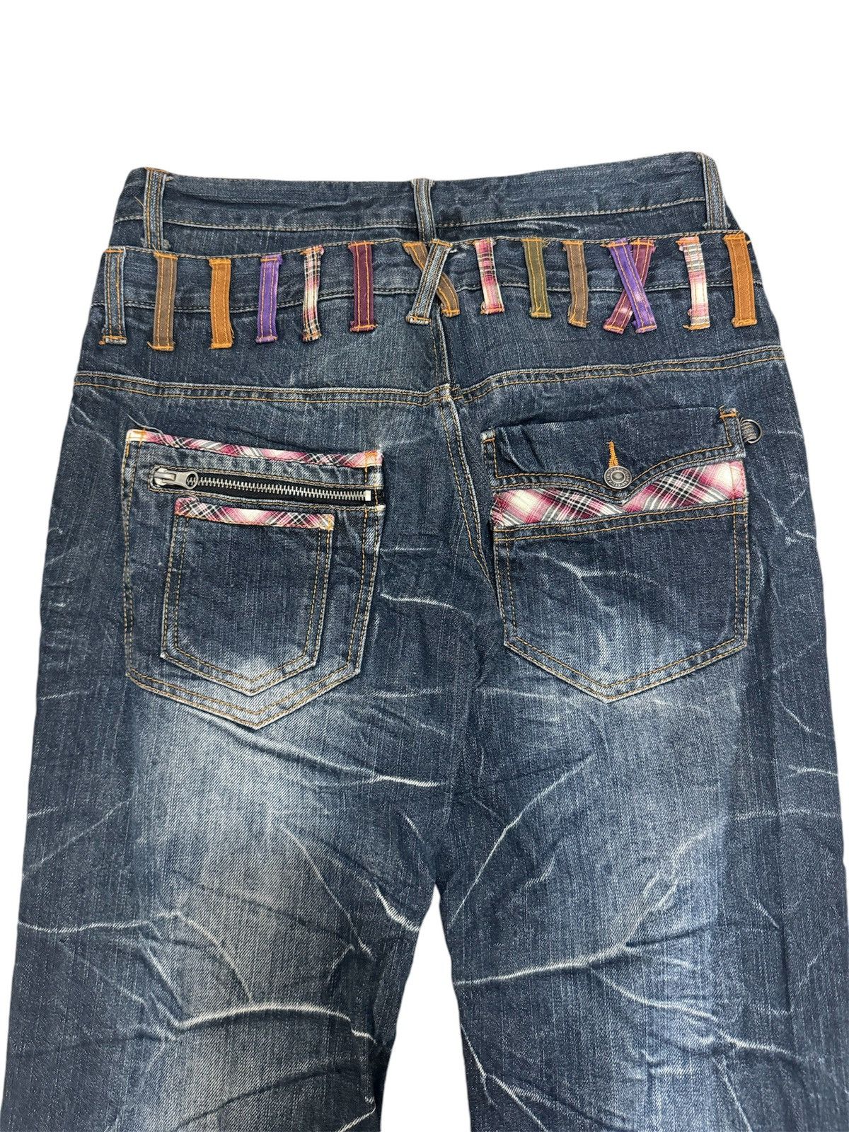 If Six Was Nine Vintage Nylaus Japan Double Waist Jeans Size US 33 - 6 Thumbnail