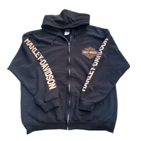 Harley Davidson Vintage Harley Davidson Richmond Full Zip Hoodie Size US XL / EU 56 / 4 - 1 Thumbnail