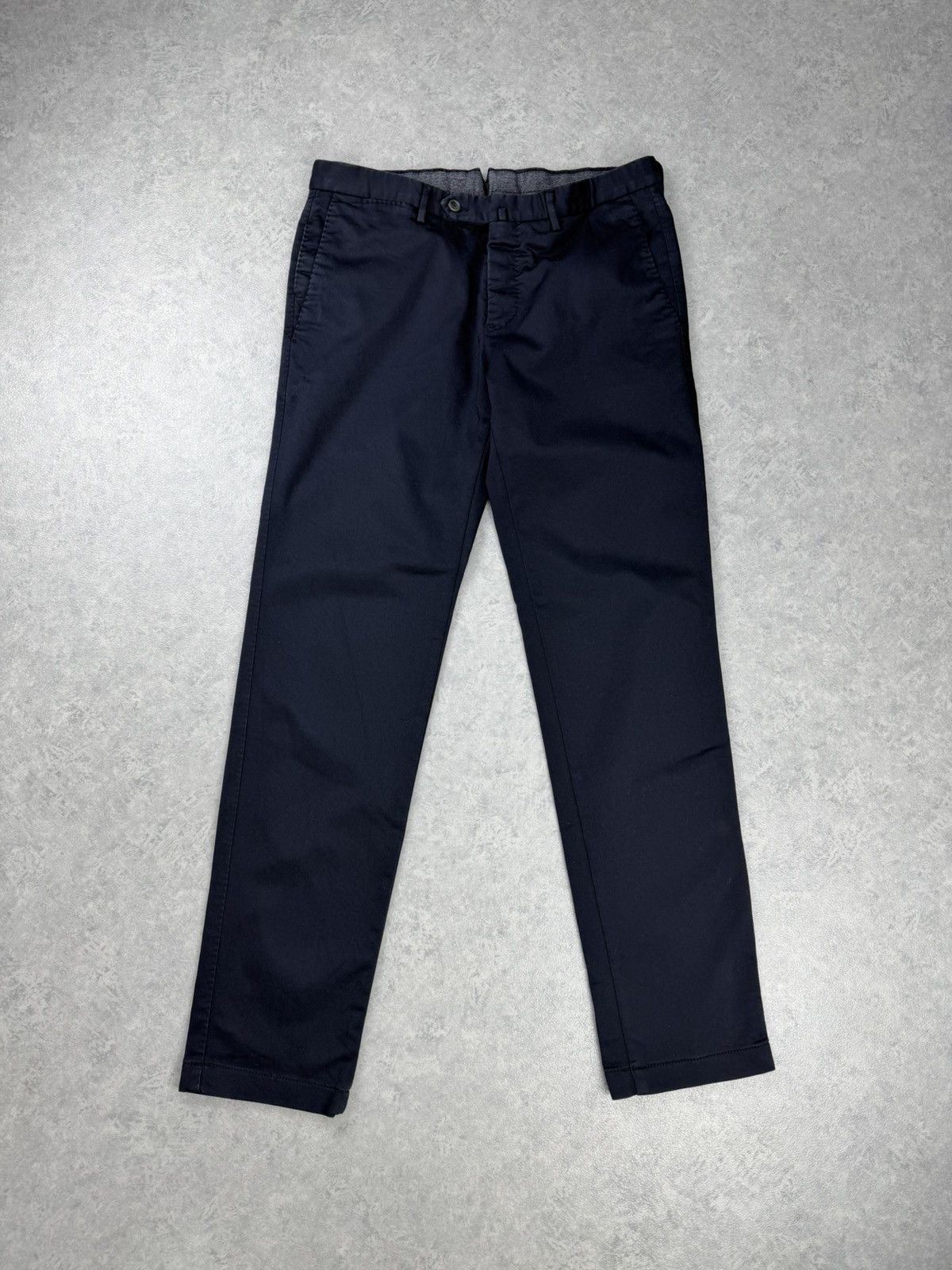PT Torino PT Torino Superslim Fit Stretch Chino Pants Navy Blue 46 Size US 31 - 1 Thumbnail