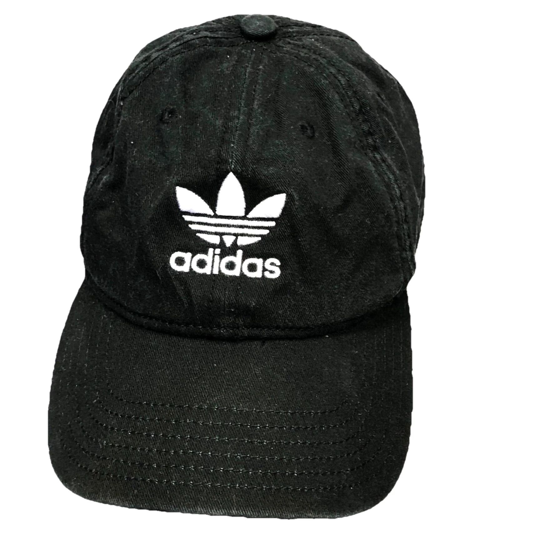 Adidas Adidas Hat Cap Baseball Dad Trefoil Logo Spell Out Black White Adjustable Men M1 Size ONE SIZE - 2 Thumbnail
