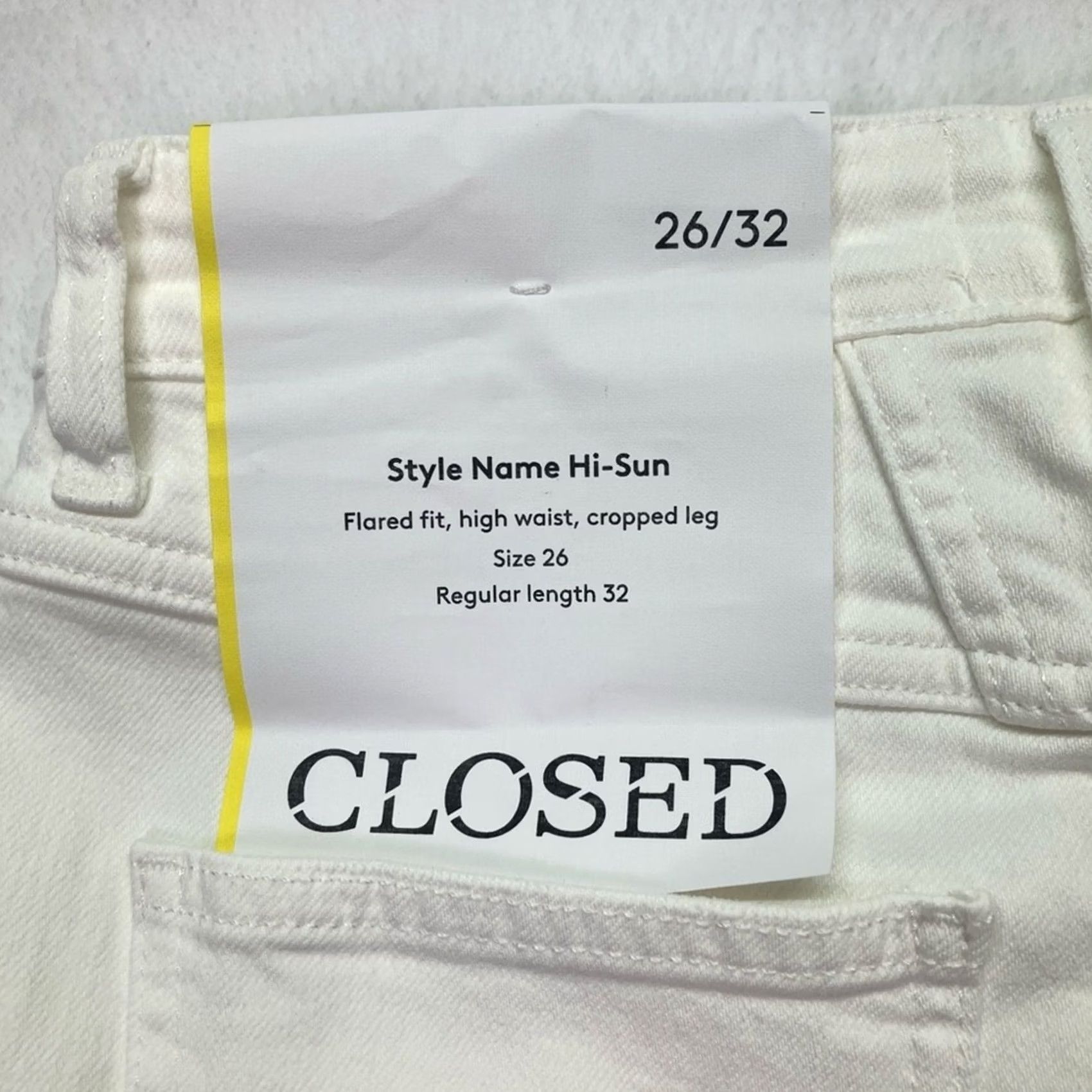 CLOSED Closed Jeans Crop Flare High Rise Ecru White Kick Flare Ankle Denim NWT Size 26 Womens Size 26" / US 2 / IT 38 - 6 Thumbnail