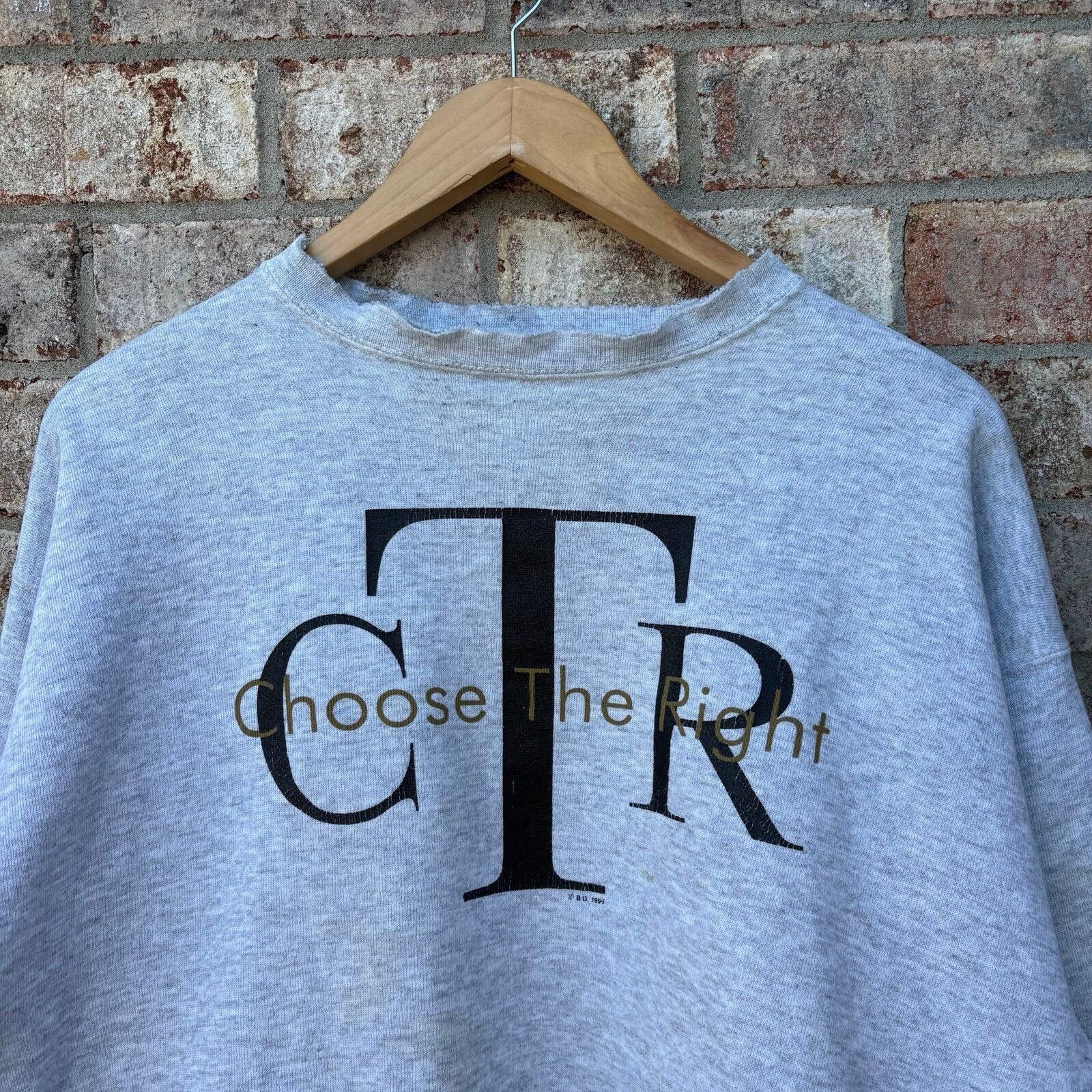 Tultex Vintage 90s Christian Jesus “CTR” sweatshirt Size US XL / EU 56 / 4 - 4 Thumbnail