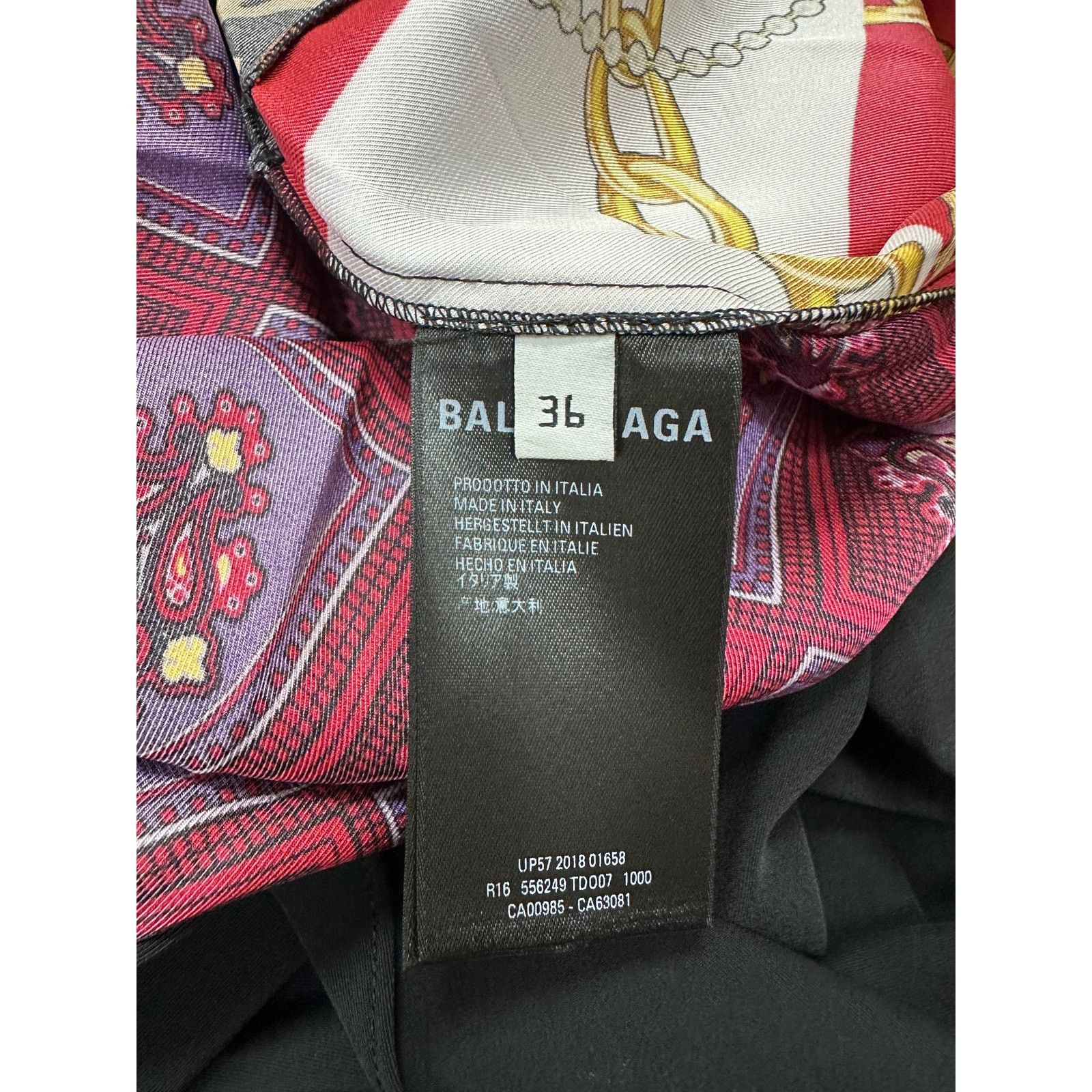 Balenciaga BALENCIAGA Floral & Logo Print Scarf Dress In Multicolor Size XS / US 0-2 / IT 36-38 - 7 Thumbnail
