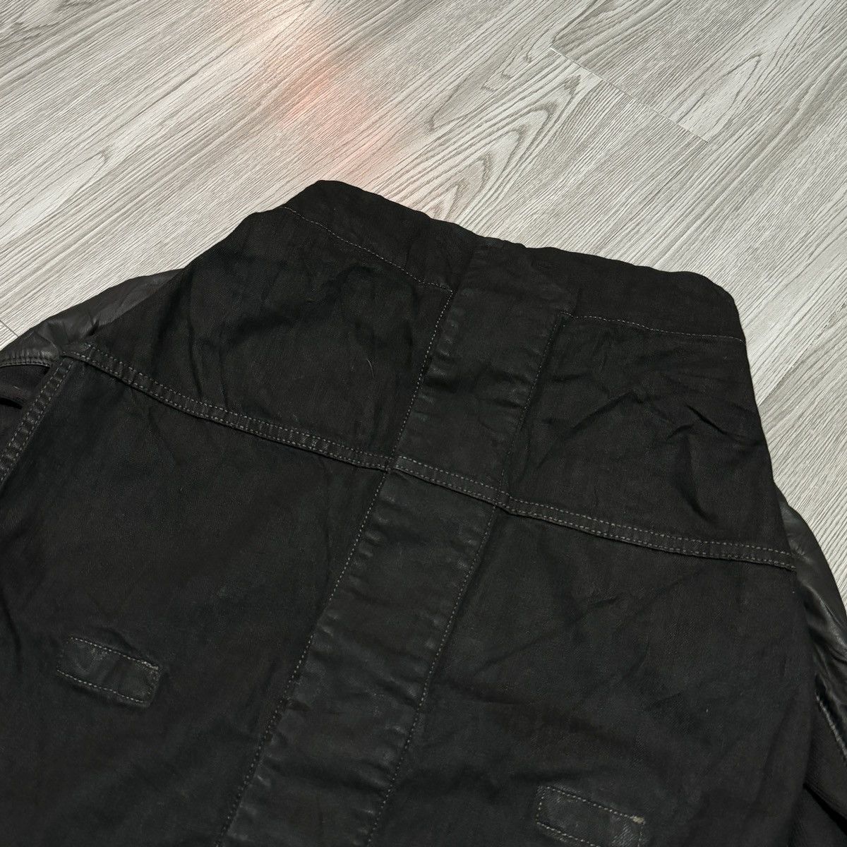 Rick Owens Rick Owens Black Hybrid Leather Slave jacket Size XS / US 0-2 / IT 36-38 - 5 Thumbnail