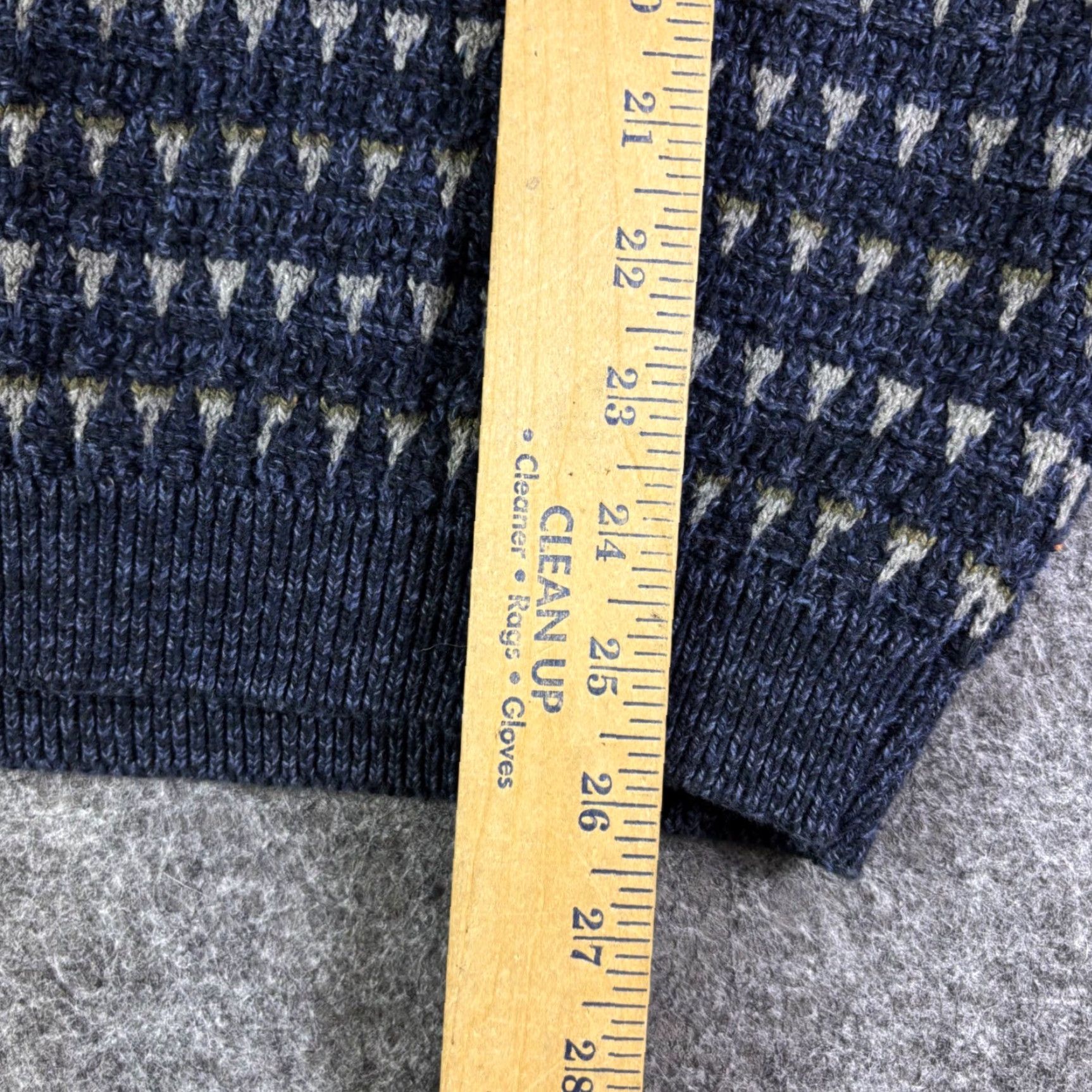Vintage David Taylor Mens Navy Blue Tan Knit Crewneck Sweater Small Cotton Blend Size US S / EU 44-46 / 1 - 5 Thumbnail