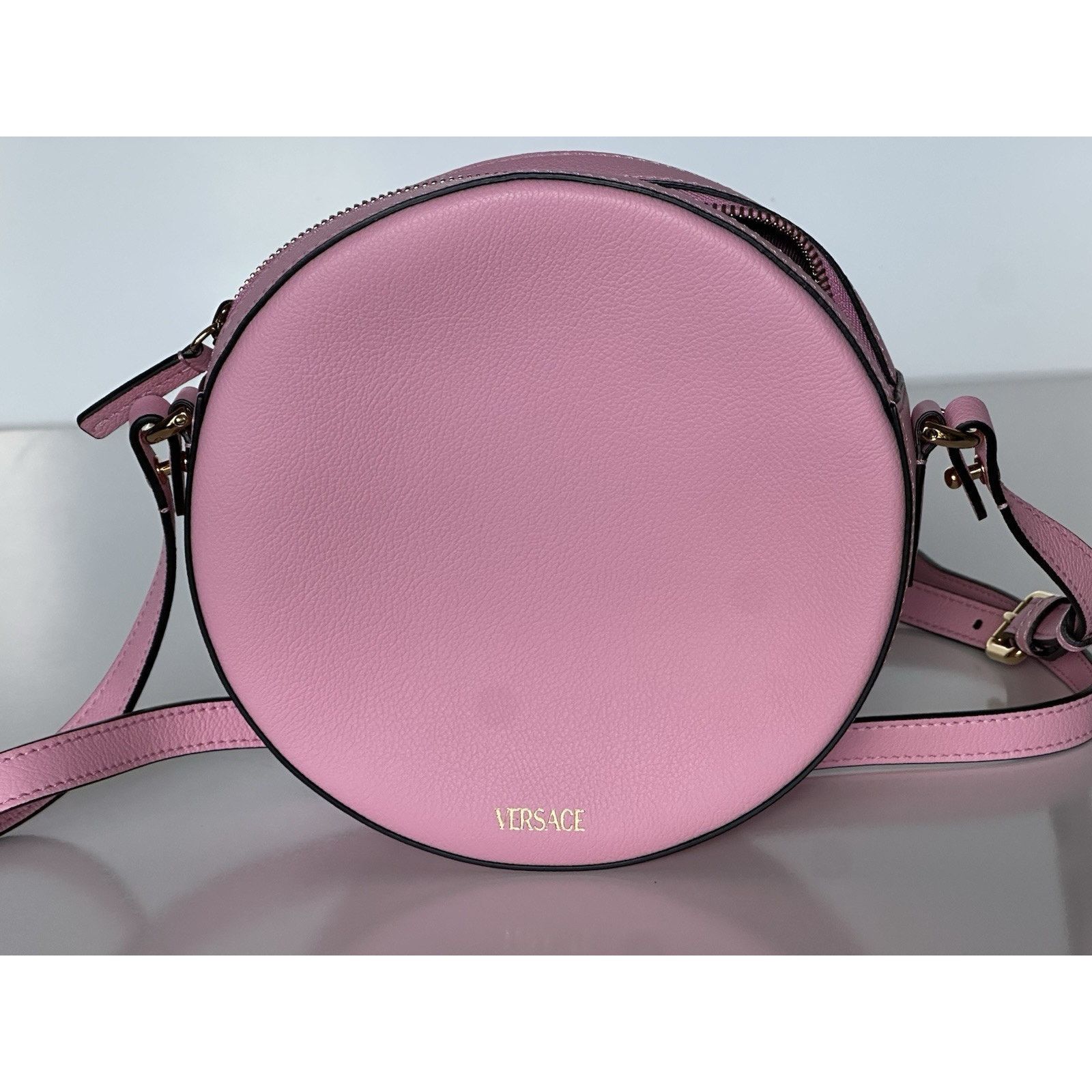 Versace Versace Medusa Calf Leather Round Pink Crossbody Bag 1021602 Size ONE SIZE - 6 Thumbnail