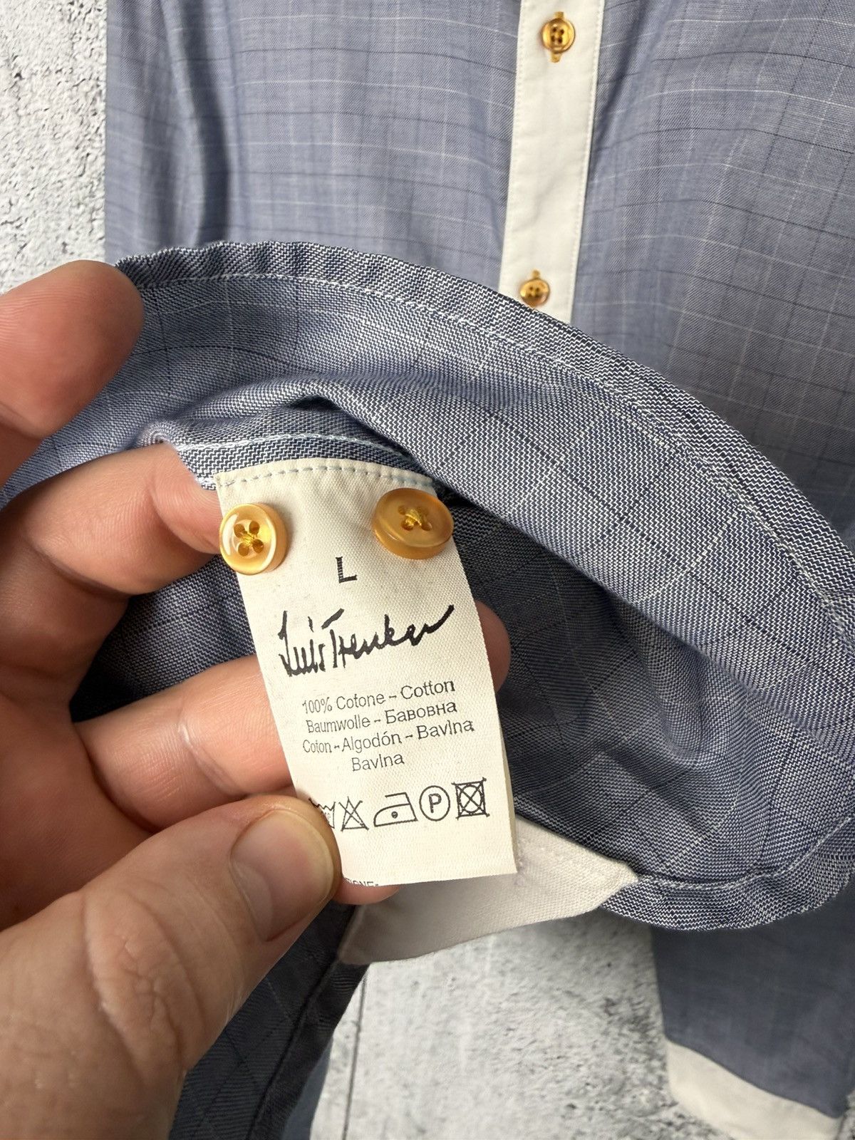 Lui's Luis Trenker Check Long Sleeve Button Shirt Contrast Collar Size US L / EU 52-54 / 3 - 13 Thumbnail