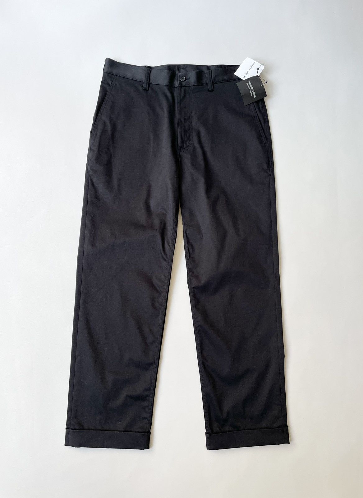 image of Comme Des Garcons x Comme Des Garcons Homme Deux S/s 12 Black Satin/cotton Trousers, Men's (Size 32