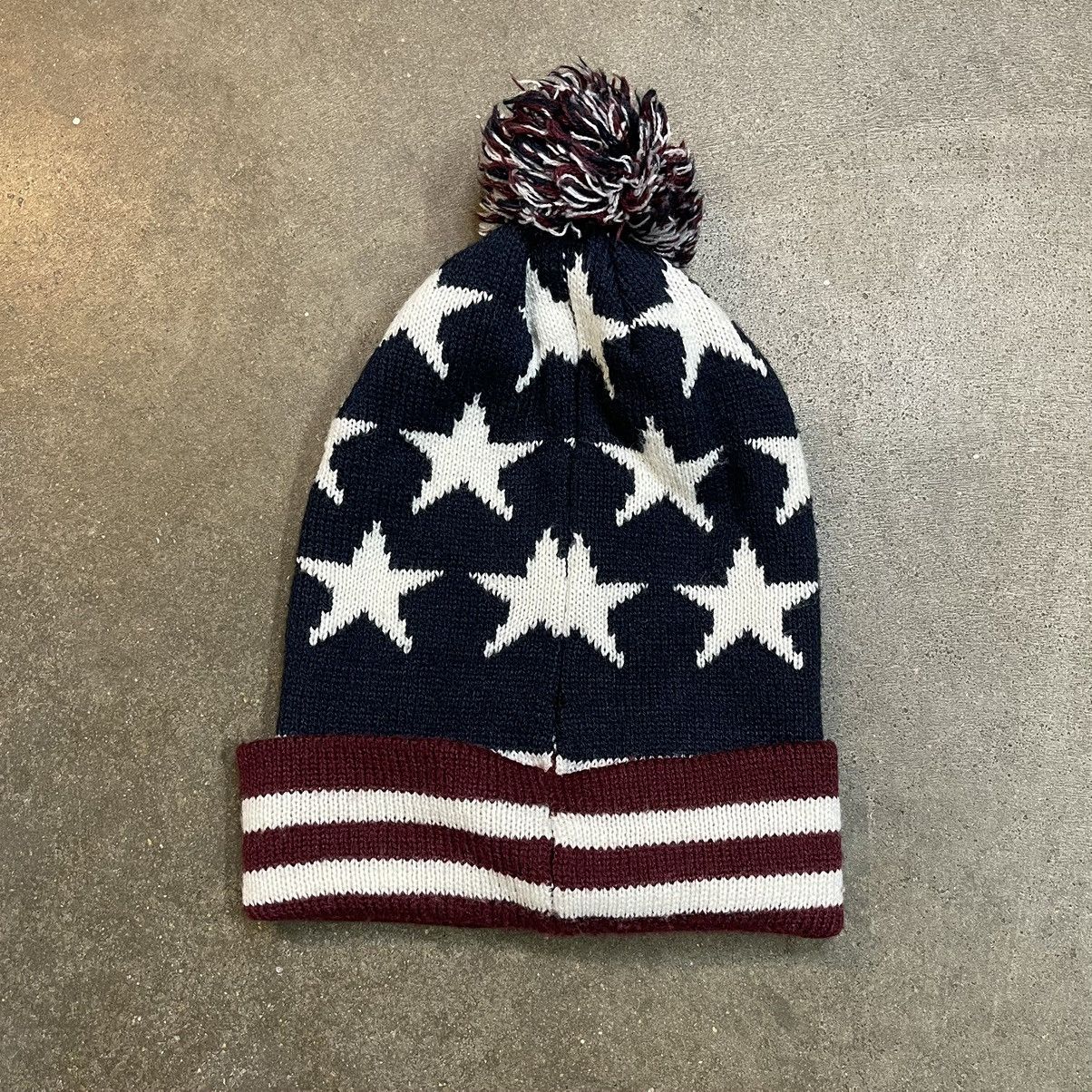 Vintage Vintage Army USA Flag Knit Beanie Hat Size ONE SIZE - 2 Thumbnail