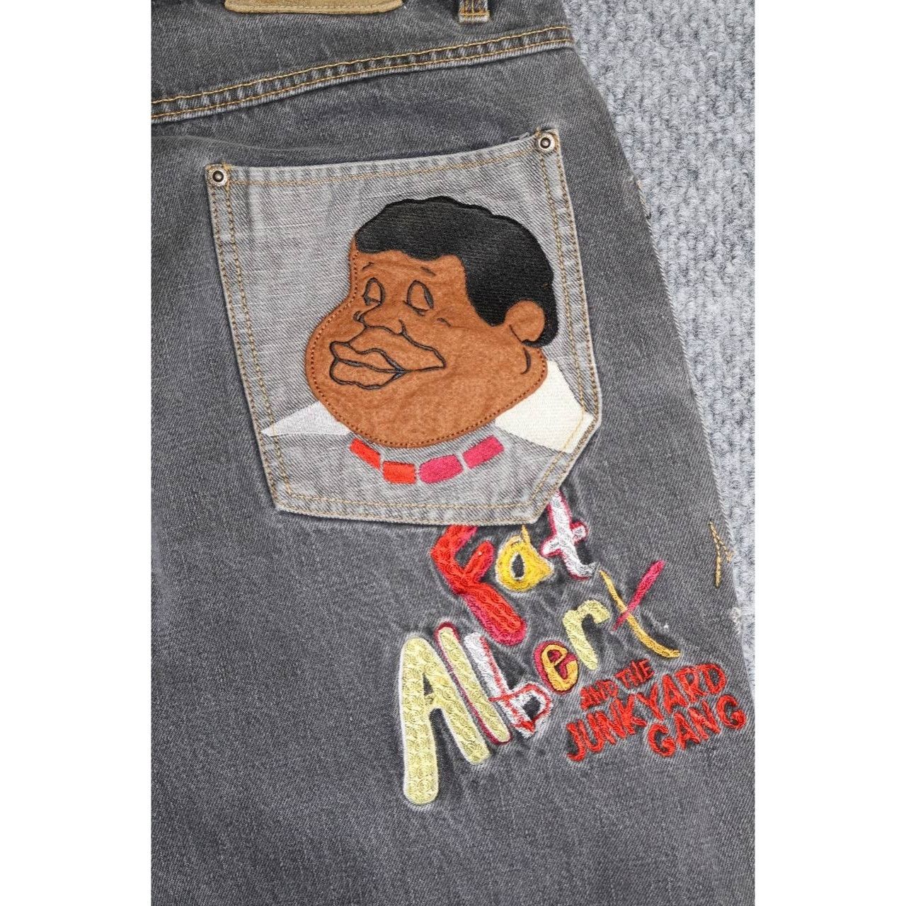 Fubu Vintage FUBU Platinum Fat Albert Embroidered Baggy Y2K Size US 34 / EU 50 - 4 Thumbnail
