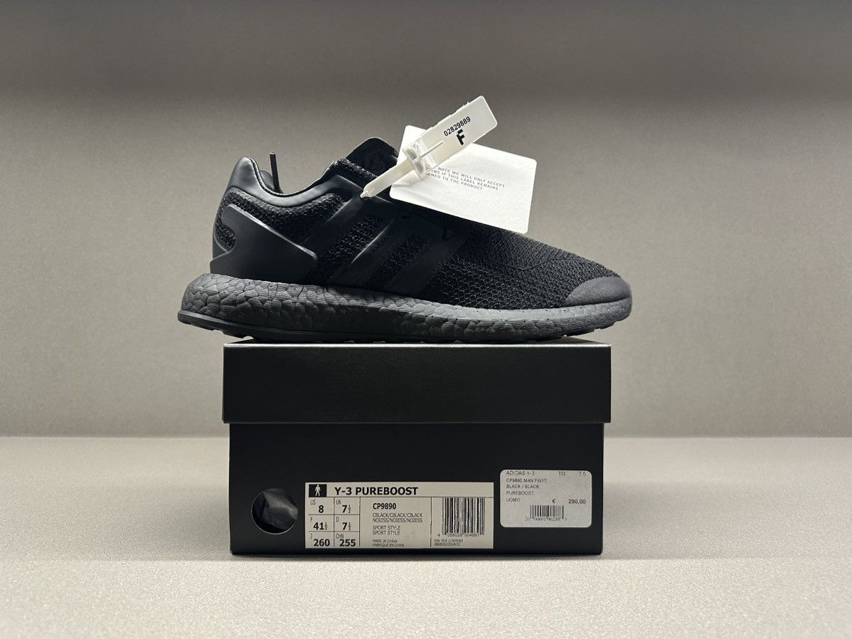 Adidas Adidas Y-3 Pureboost Triple Black Size US 8 / EU 41 - 3 Thumbnail