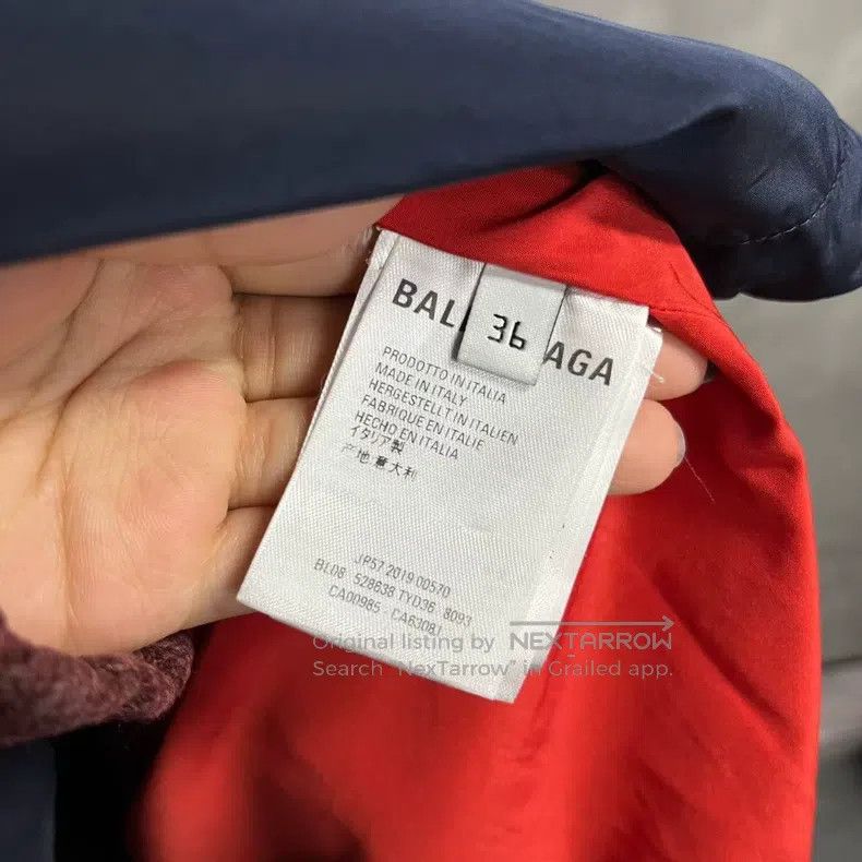 Balenciaga Balenciaga Red Lettering Logo Zipper Jacket Size XS / US 0-2 / IT 36-38 - 3 Thumbnail