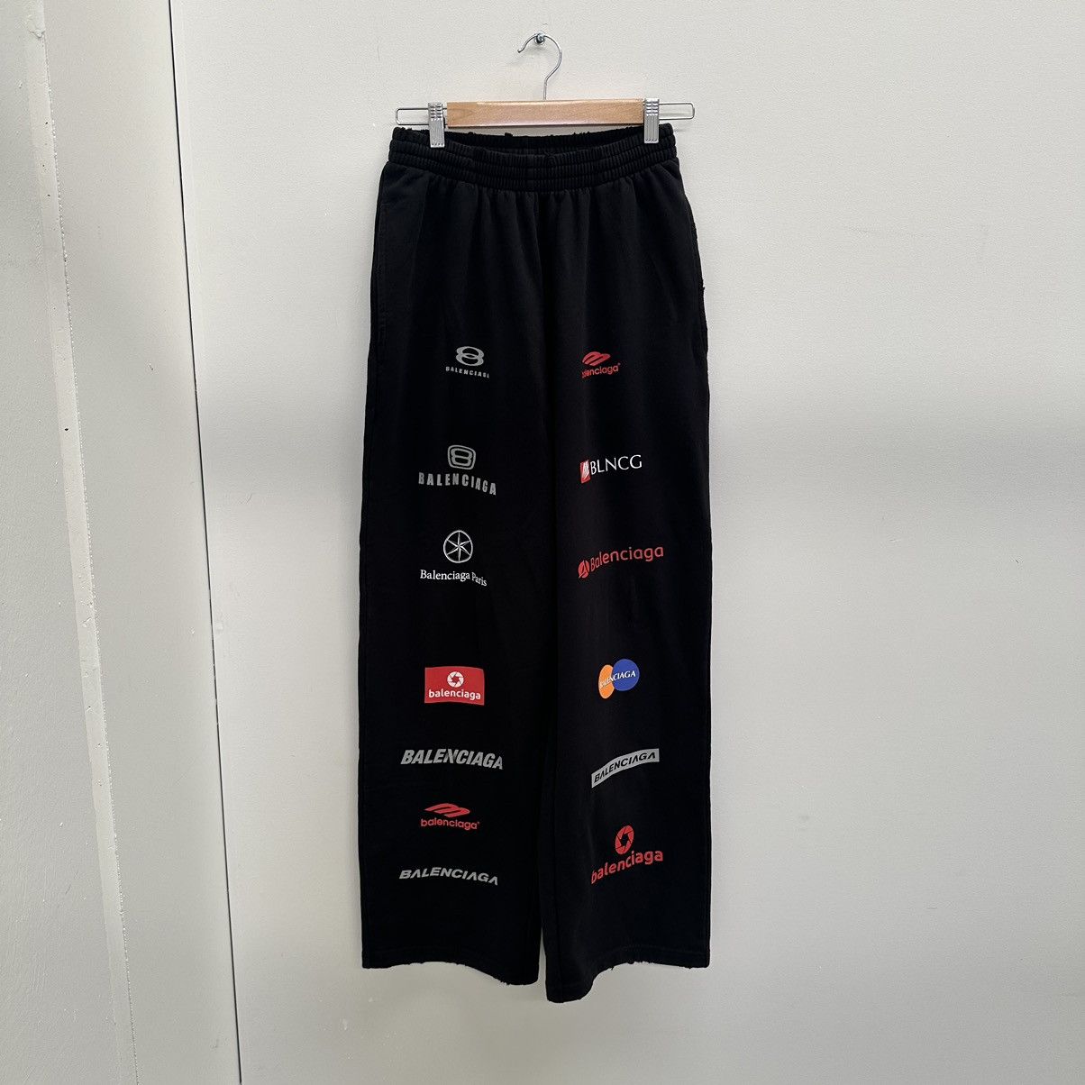 image of Balenciaga Top League Oversize Pants (Fits Like M-L) in Black, Men's (Size 32)