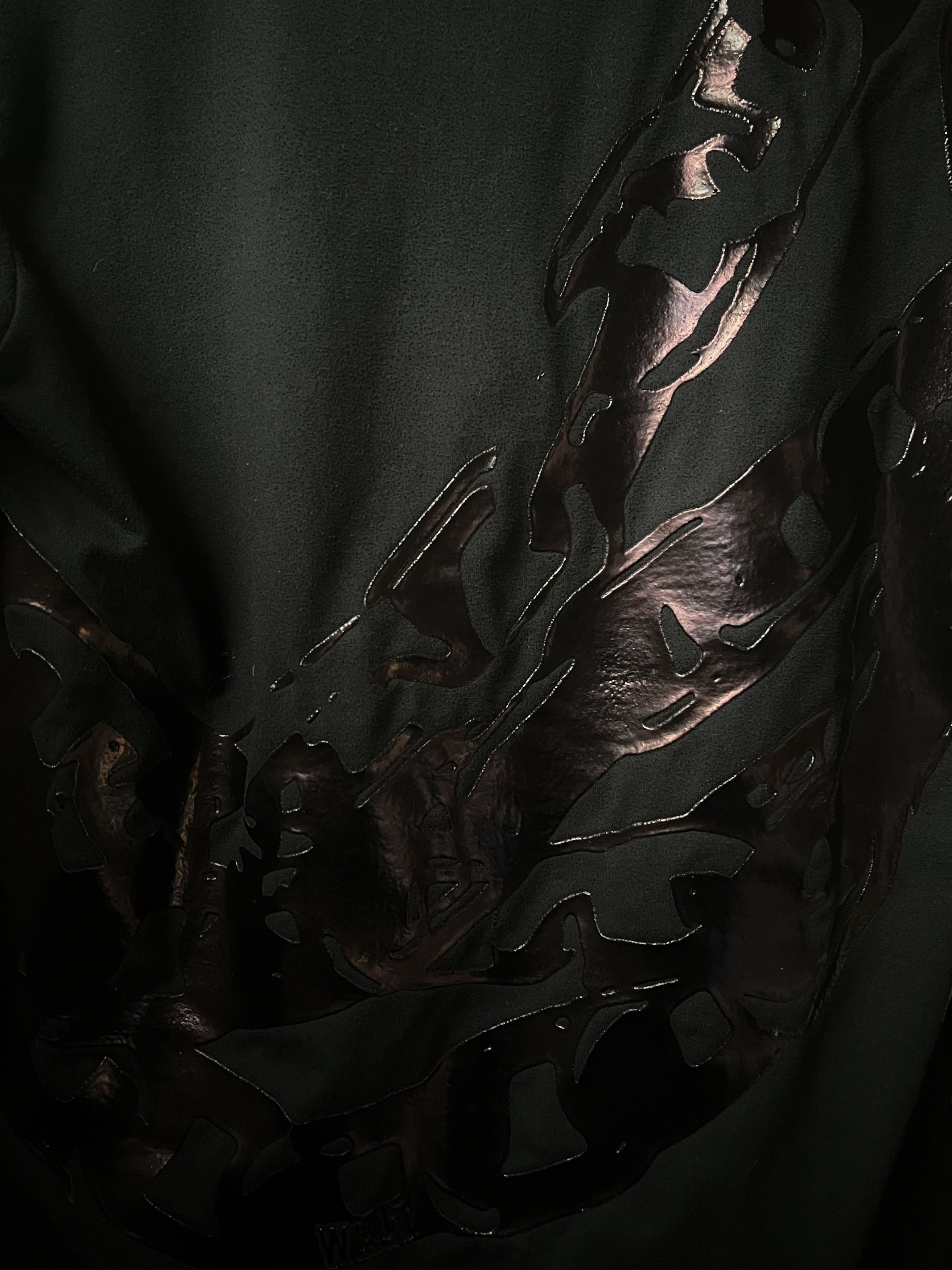 W&LT × Walter Van Beirendonck W&LT Black Long Sleeve Top (Futuristic Metal Chain Design) Size US M / EU 48-50 / 2 - 3 Thumbnail