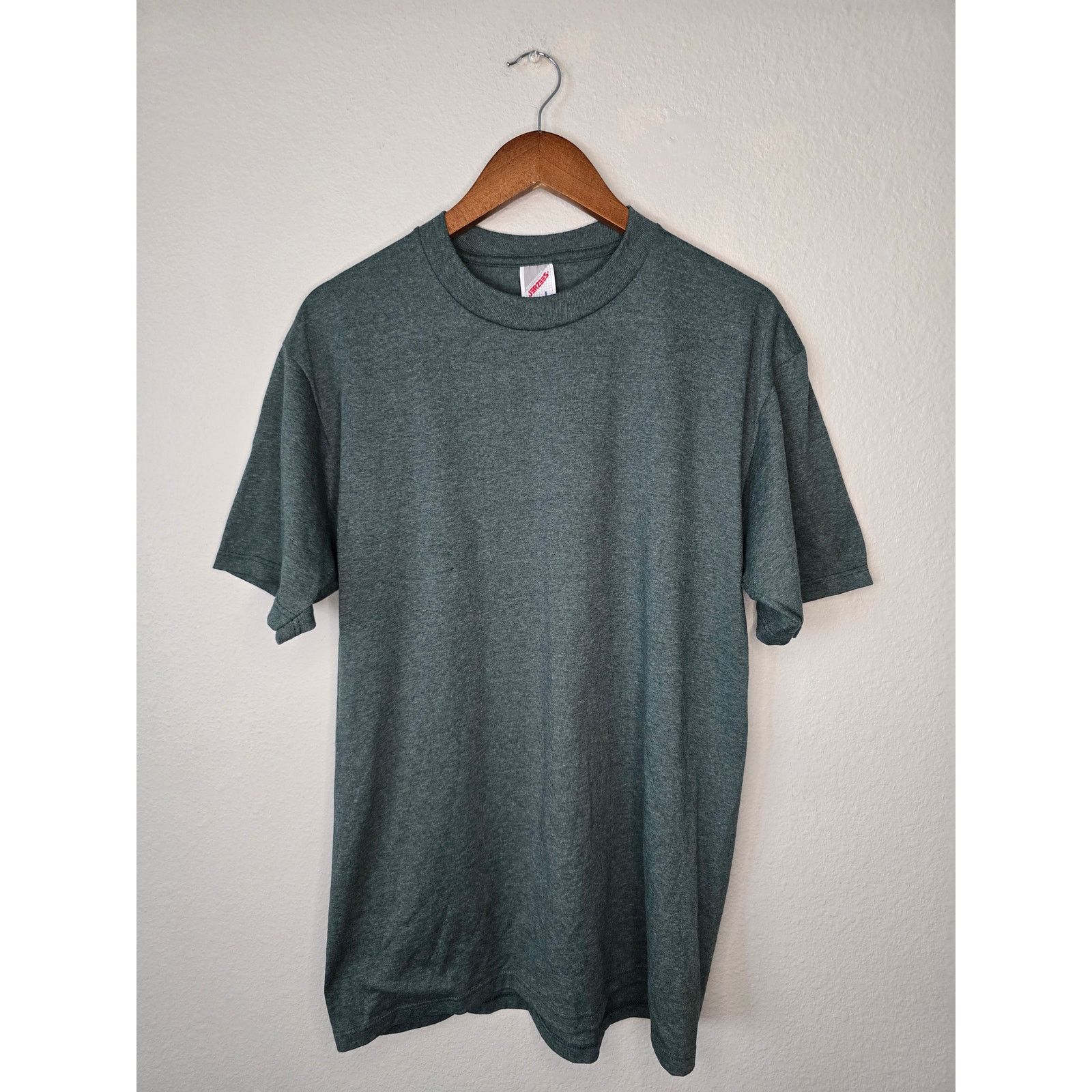 Jerzees Vintage Blank Shirt jerzees Large Green Deadstock Plain Tee Size US L / EU 52-54 / 3 - 1 Thumbnail