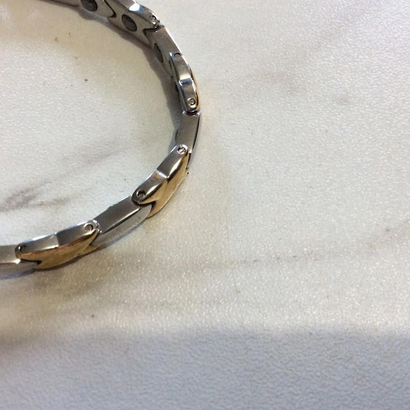 Designer Lovely two tone stainless steel bracelet Size ONE SIZE - 3 Thumbnail