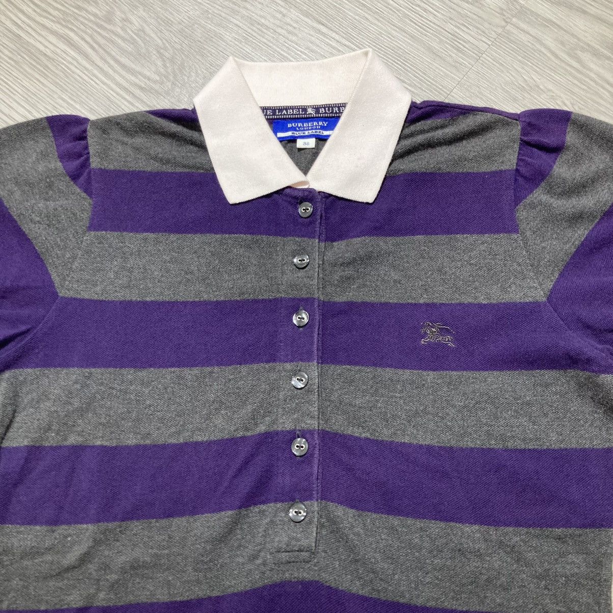 Burberry Vintage Burberry Blue Label Women Polo Tee Stripe Luxuruy Size XS / US 0-2 / IT 36-38 - 3 Thumbnail