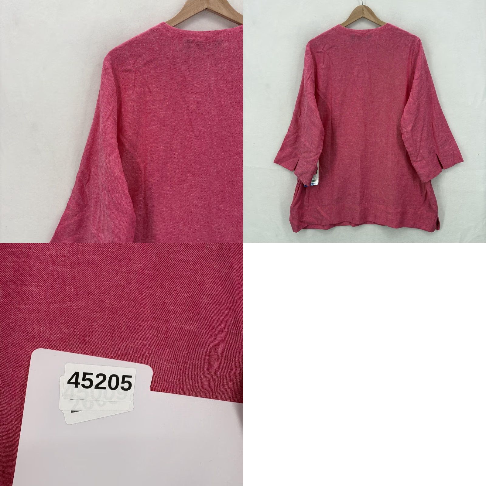 Lands' End Lands' End Shirt Womens Large Pink Split Neck 3/4 Sleeve Linen Tunic Top Preppy Size L / US 10 / IT 46 - 9 Thumbnail