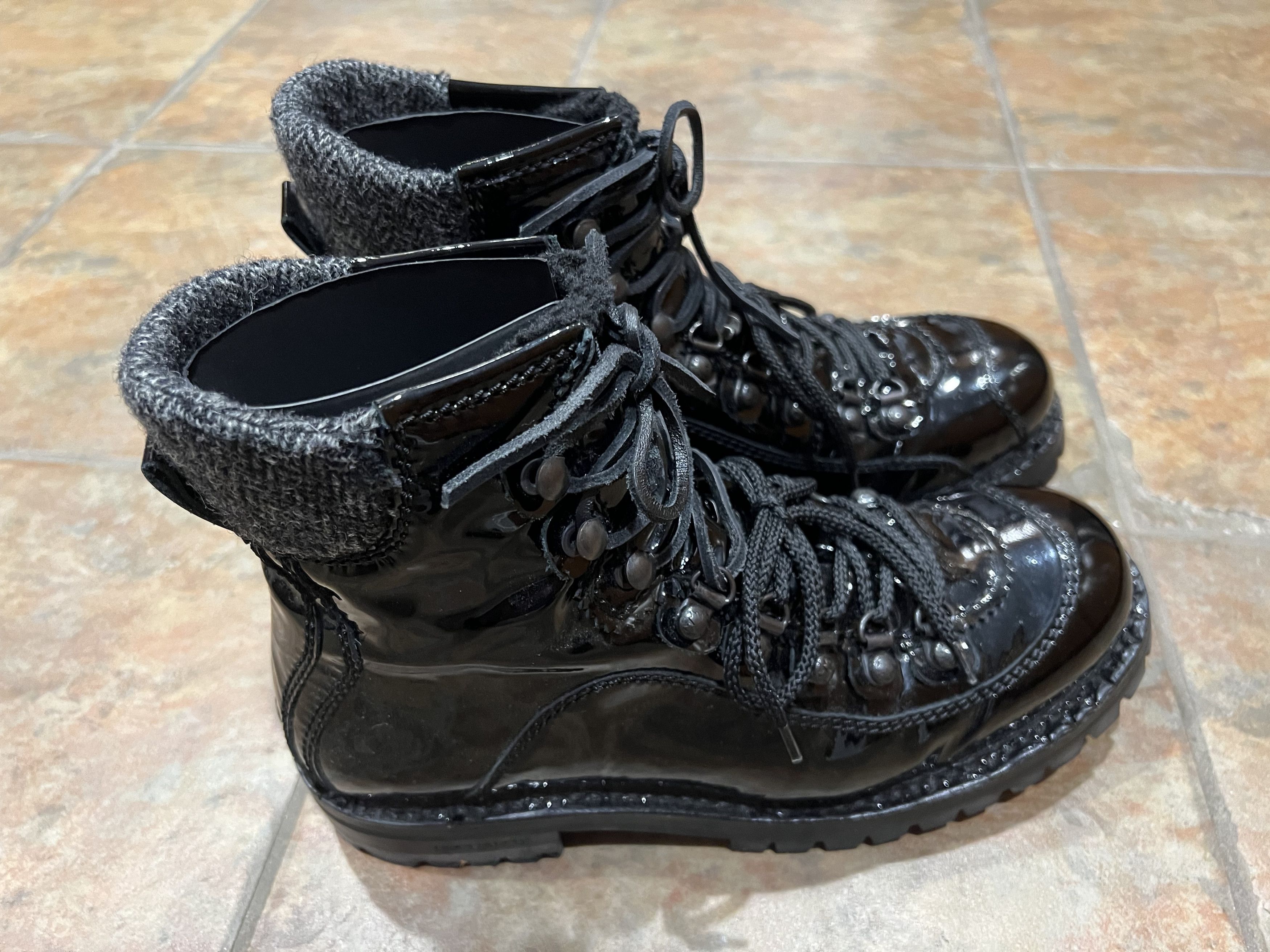 Dsquared2 Dsquared2 Venice Black Patent Leather Ankle Boots Size US 7 / EU 40 - 8 Thumbnail