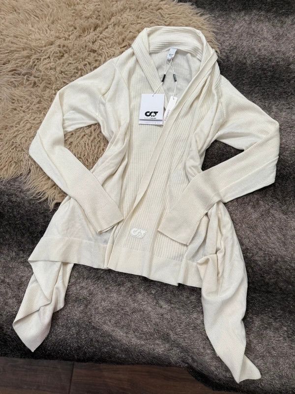 Other Cream Cashmire Ribbed Open-Front Cardigan AlphaTauri Size S / US 4 / IT 40 - 11 Thumbnail
