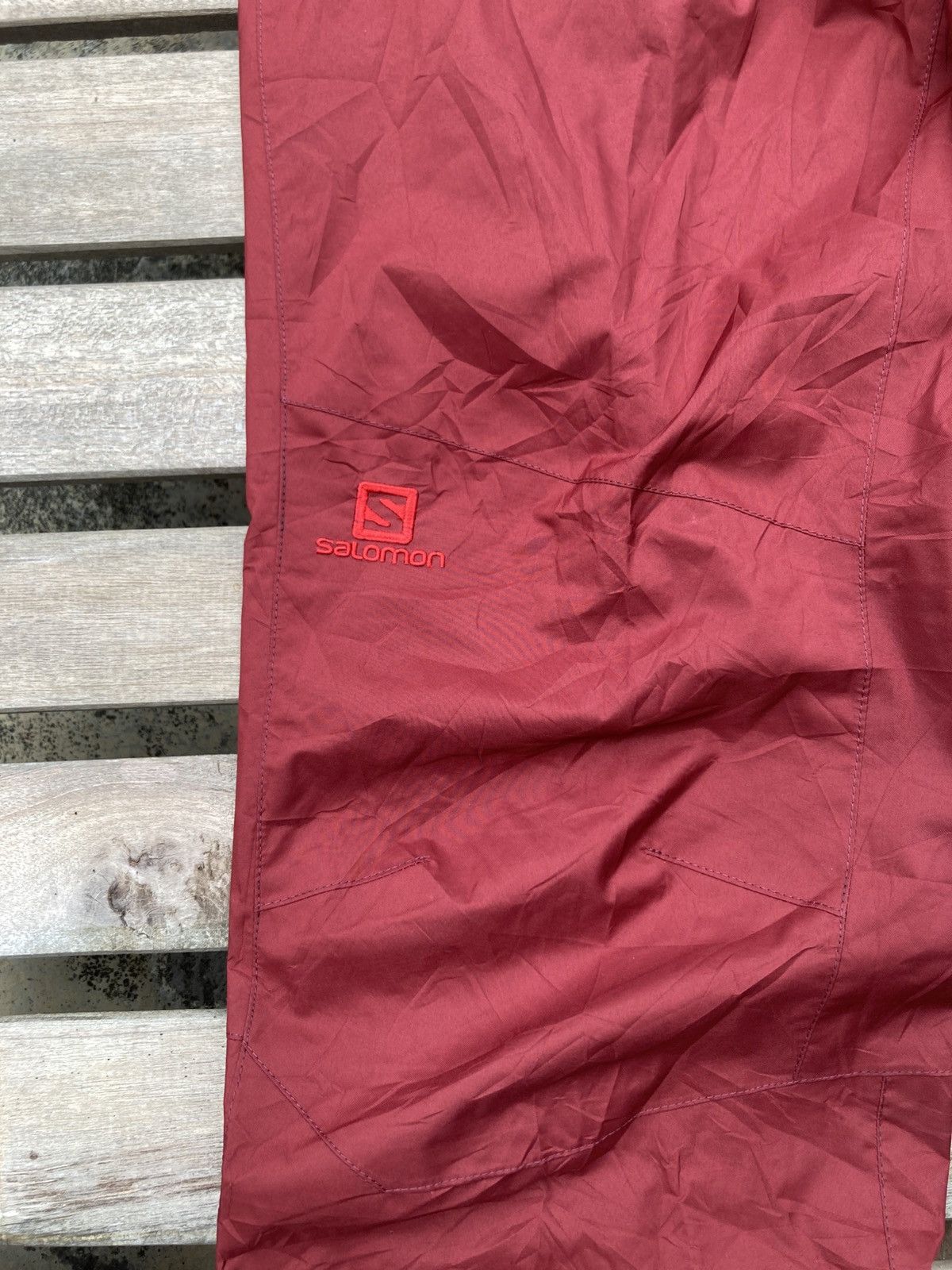 Salomon Salomon Maroon Polyester Track Insulated Thermal Pants Size US 32 / EU 48 - 2 Thumbnail