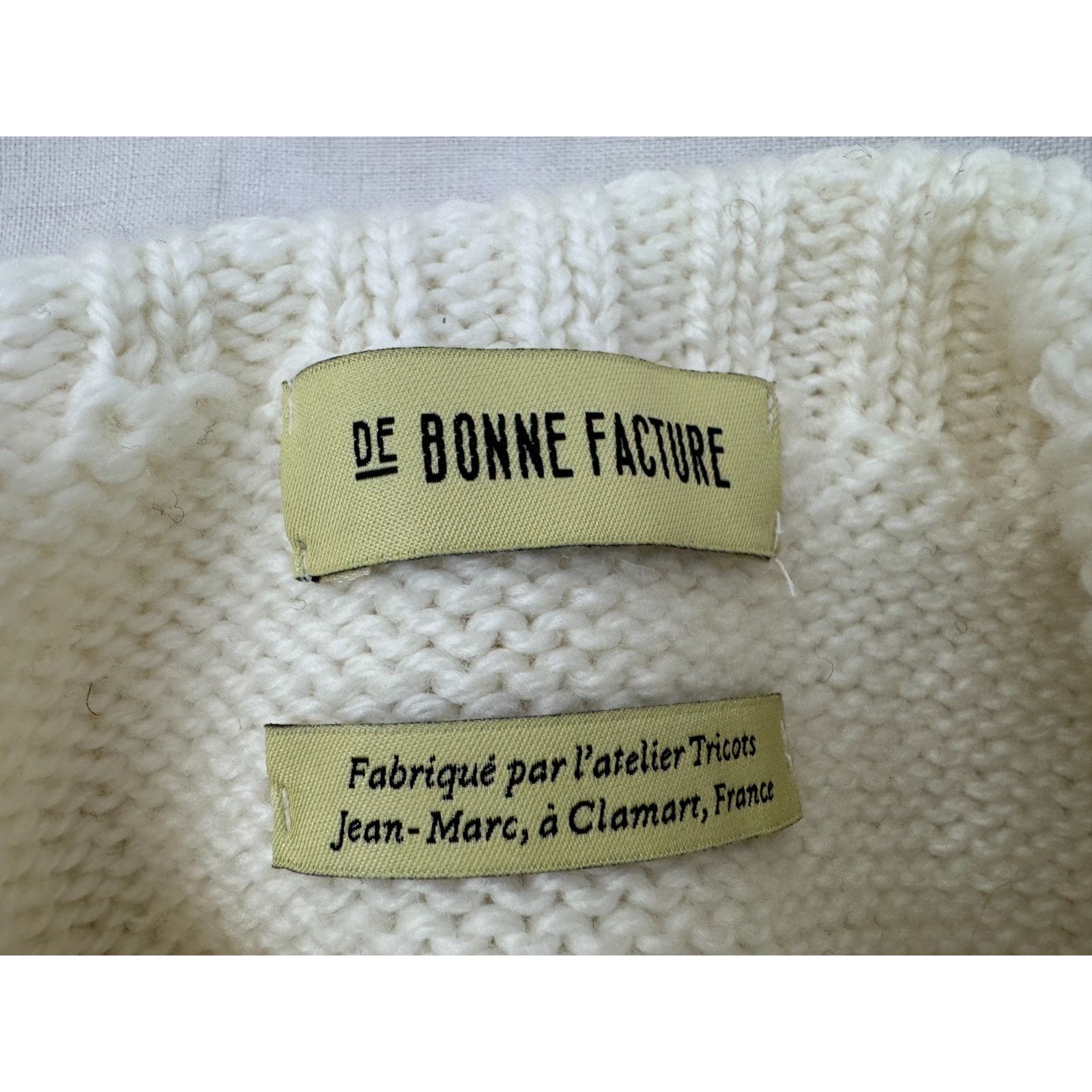De Bonne Facture De Bonne Facture Countryside Mock Neck Sweater Ivory Size XL Size XL / US 12-14 / IT 48-50 - 10 Thumbnail
