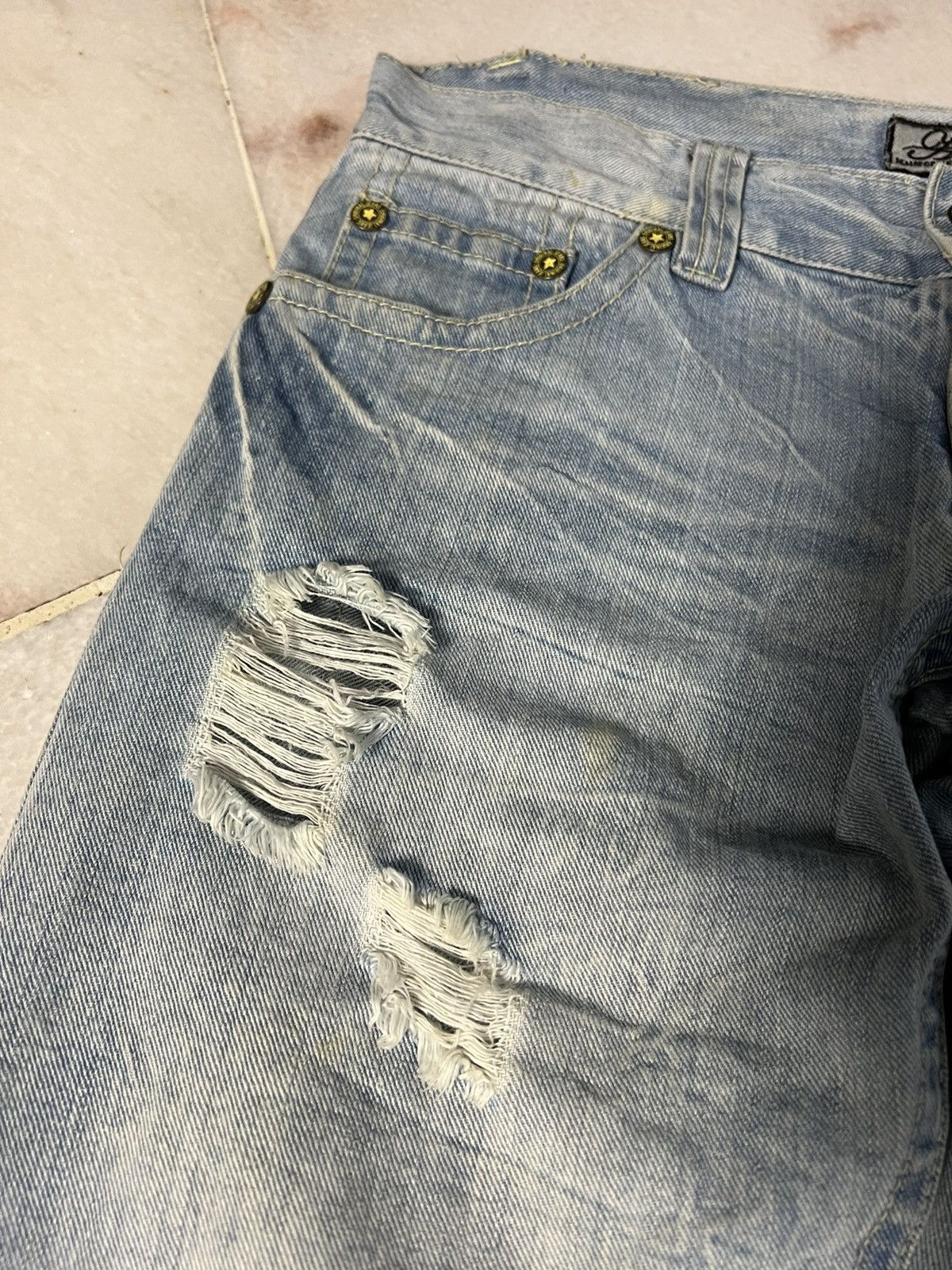 If Six Was Nine AMAZING DISTRESSED JEANS RARE Size US 33 - 5 Thumbnail
