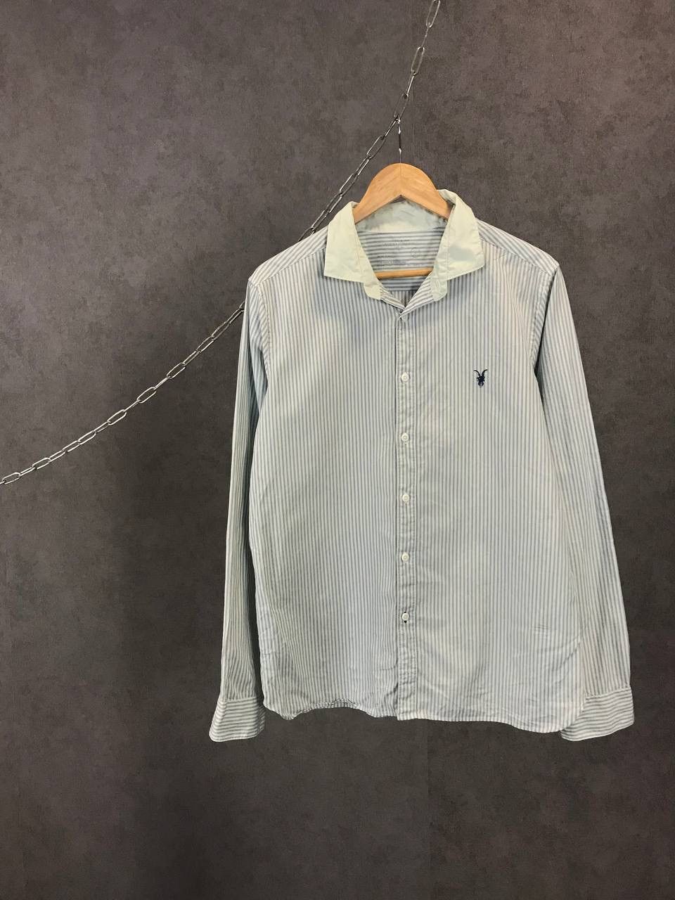 Allsaints Allsaints vintage designer striped shirt Size US L / EU 52-54 / 3 - 1 Thumbnail