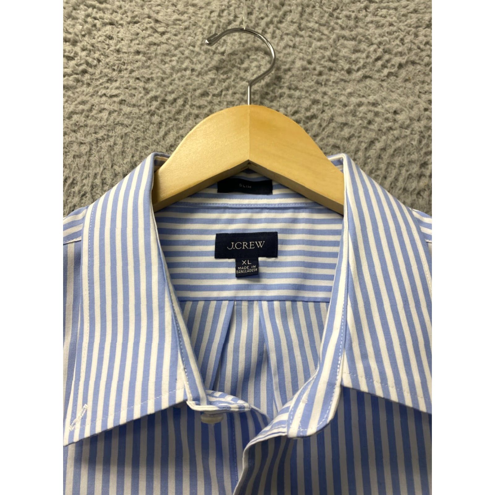 J.Crew VINTAGE J.CREW Men's Button-Up Shirt XL Slim Fit Blue Stripes Long Sleeve Office Casual Size US XL / EU 56 / 4 - 5 Thumbnail