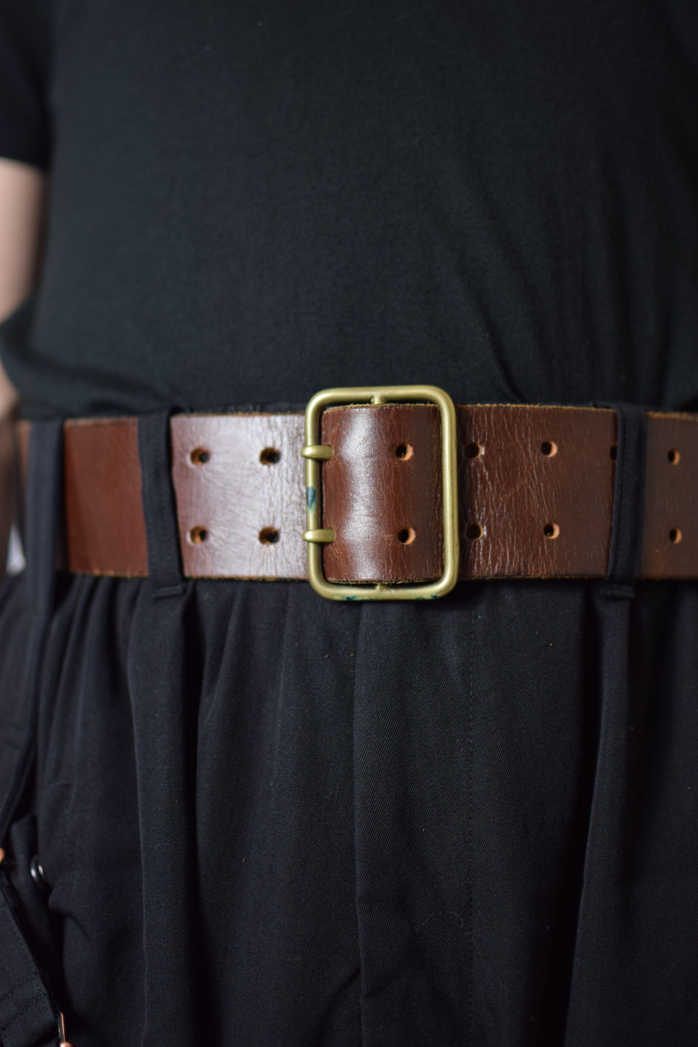 Yohji Yamamoto YYPH Double-Prong Belt - HE-F08-706 Size 32 - 3 Thumbnail